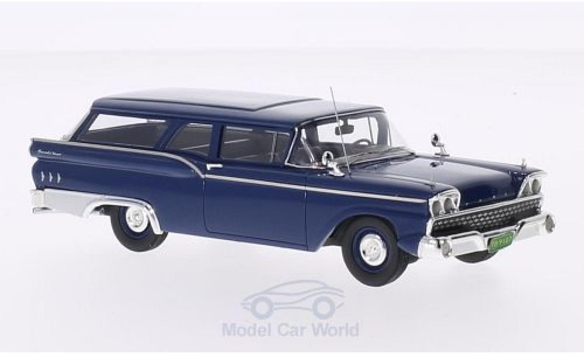 Ford Ranch Wagon 1/43 Motorhead blauw 1959 modelauto