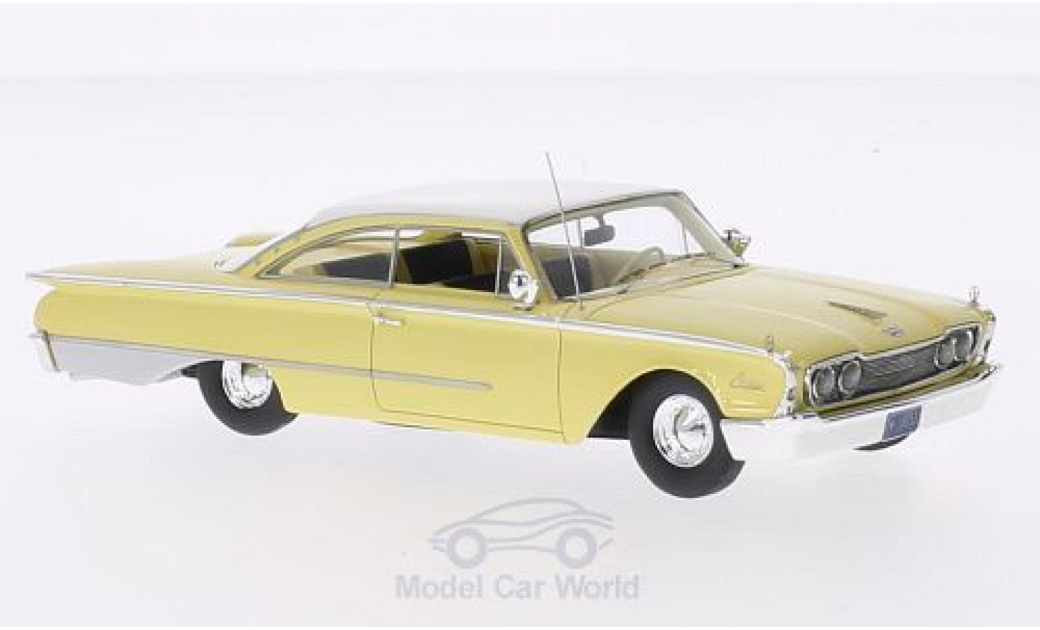 Ford Starliner Galaxie 1/43 Motorhead geel/wit 1960 modelauto