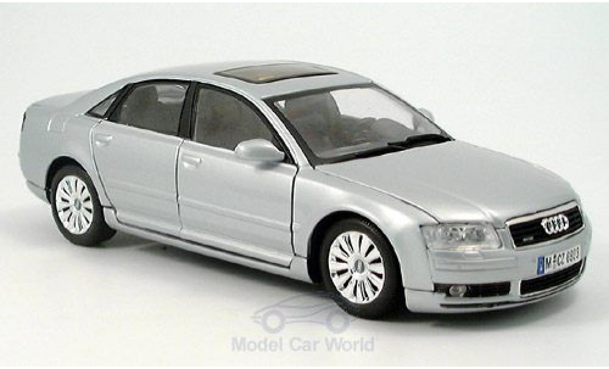 Audi A8 1/18 Motormax grijs 2004 modelauto
