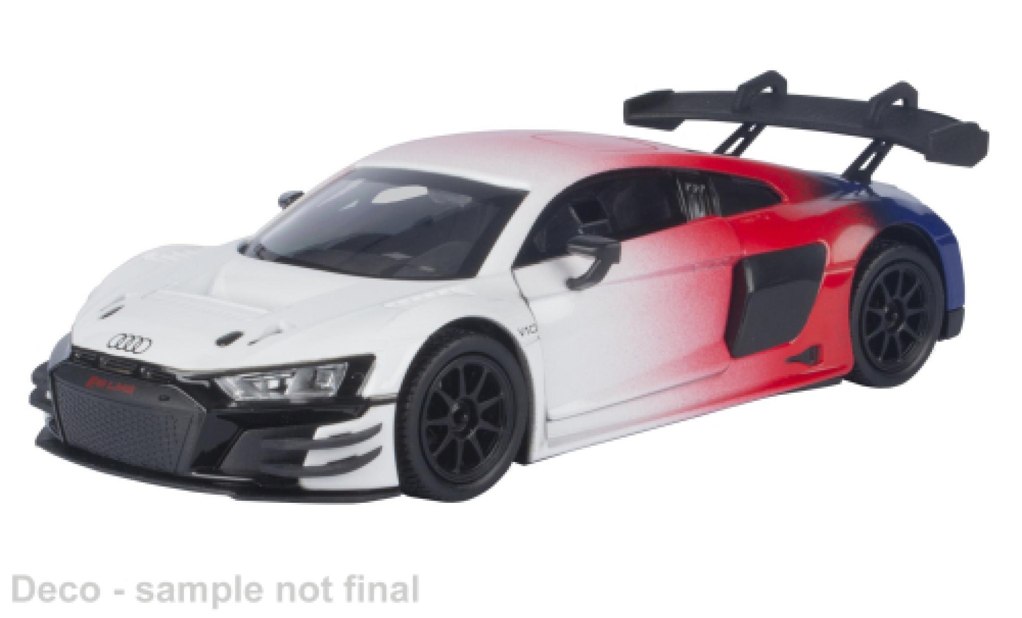 Audi R8 1/24 Motormax LMS GT3 wit/rood 1:24 modelauto