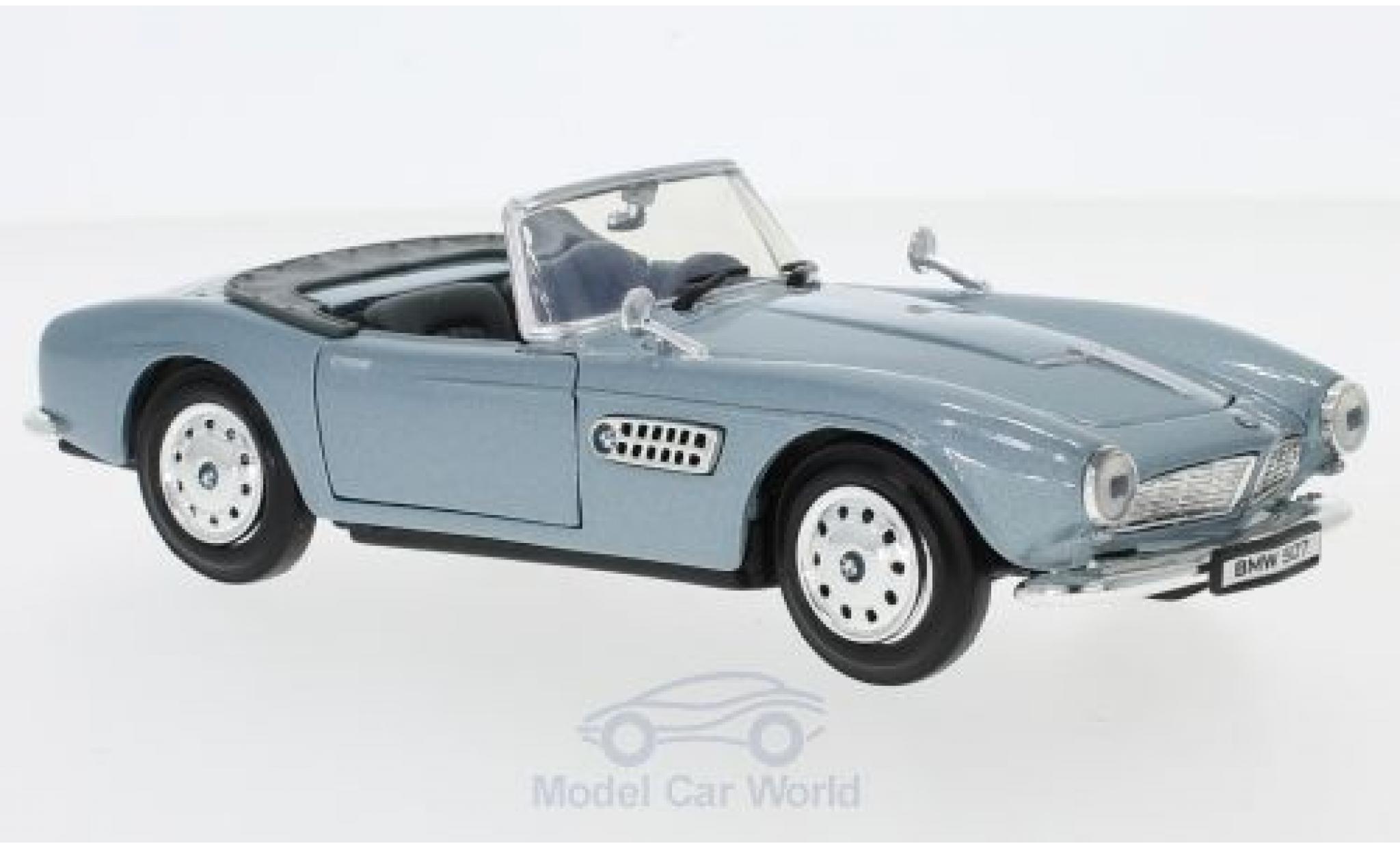 Bmw 507 1/24 Motormax metallic blauw modelauto