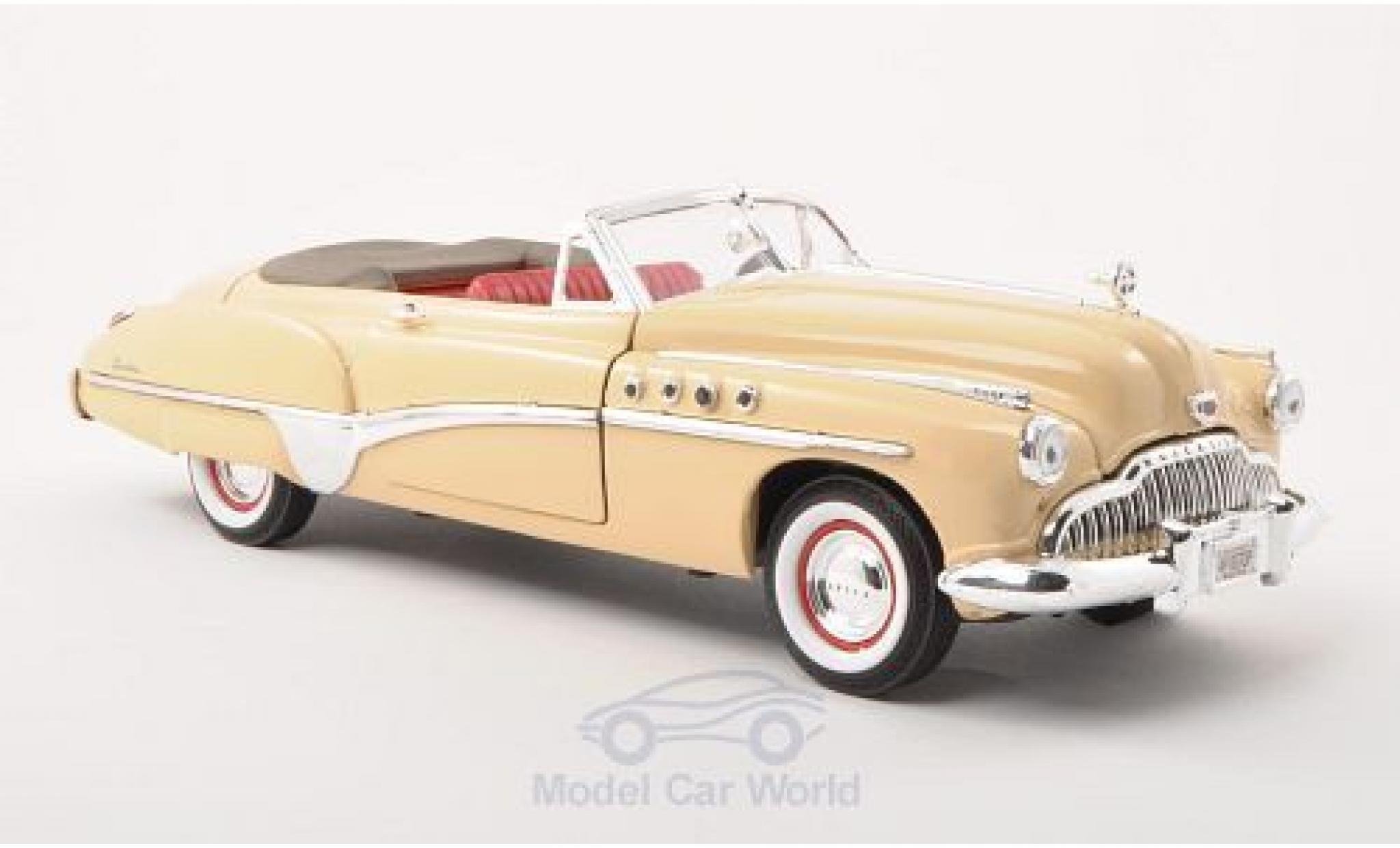 Buick Roadmaster 1/18 Motormax Cabriolet beige 1949 modelauto