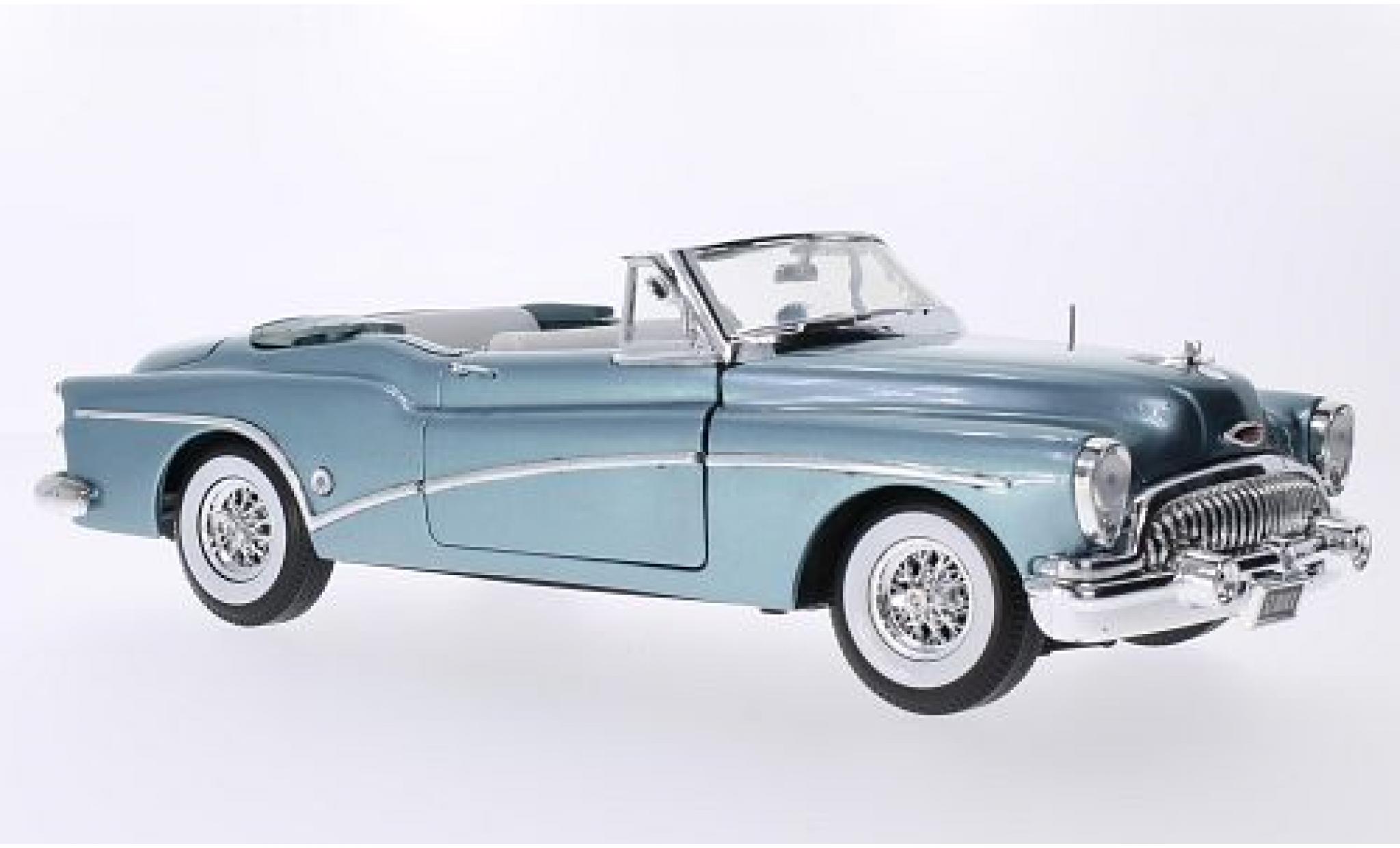 Buick Skylark 1/18 Motormax Cabriolet metallic blauw 1953 modelauto