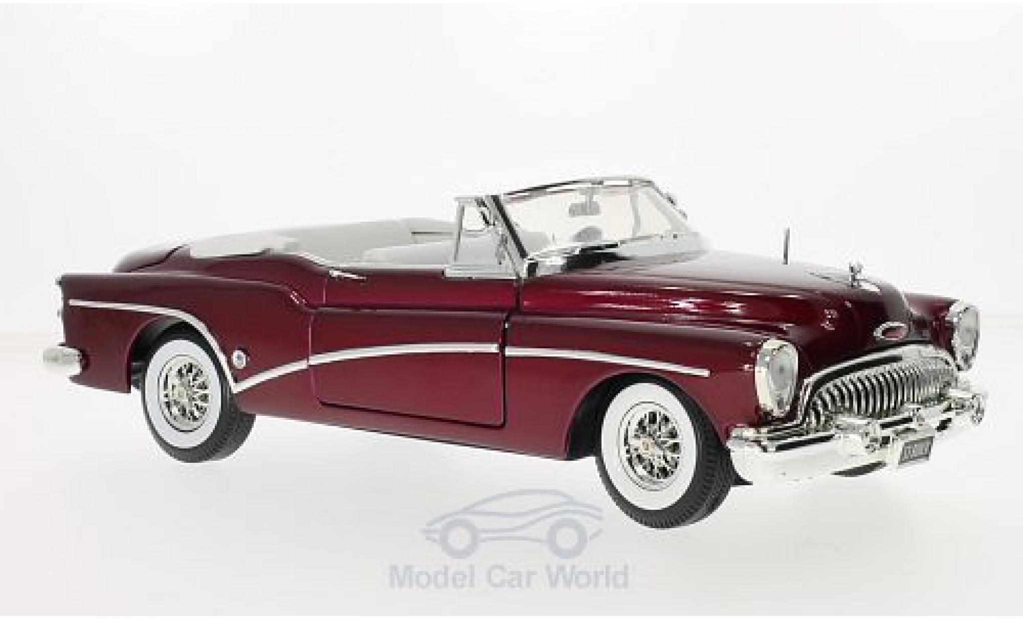 Buick Skylark 1/18 Motormax metallic rood 1953 modelauto