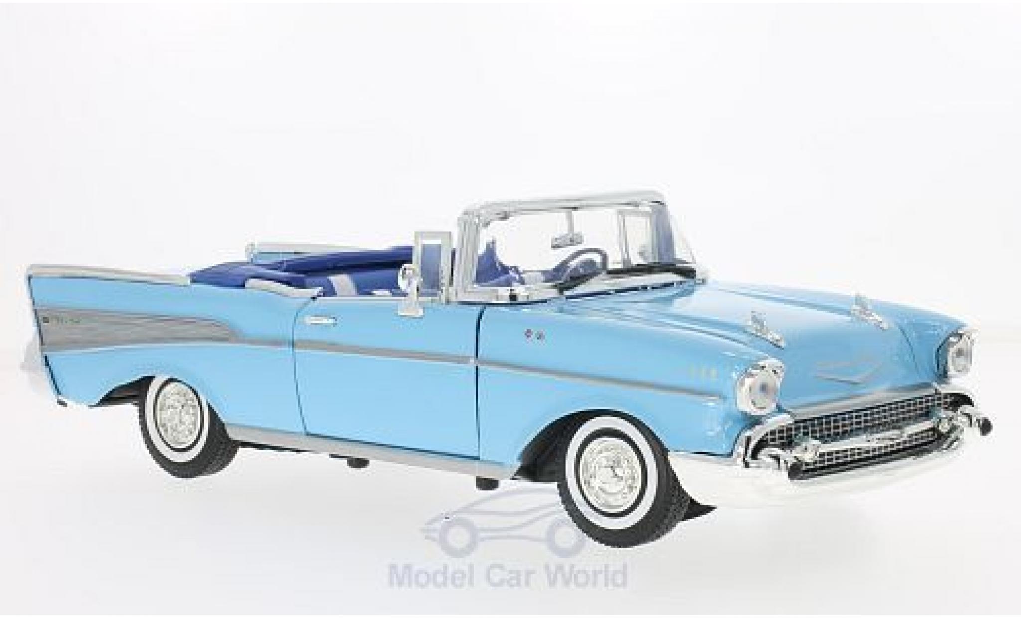 Chevrolet Bel Air 1957 1/18 Motormax Cabriolet blauw 1957 modelauto