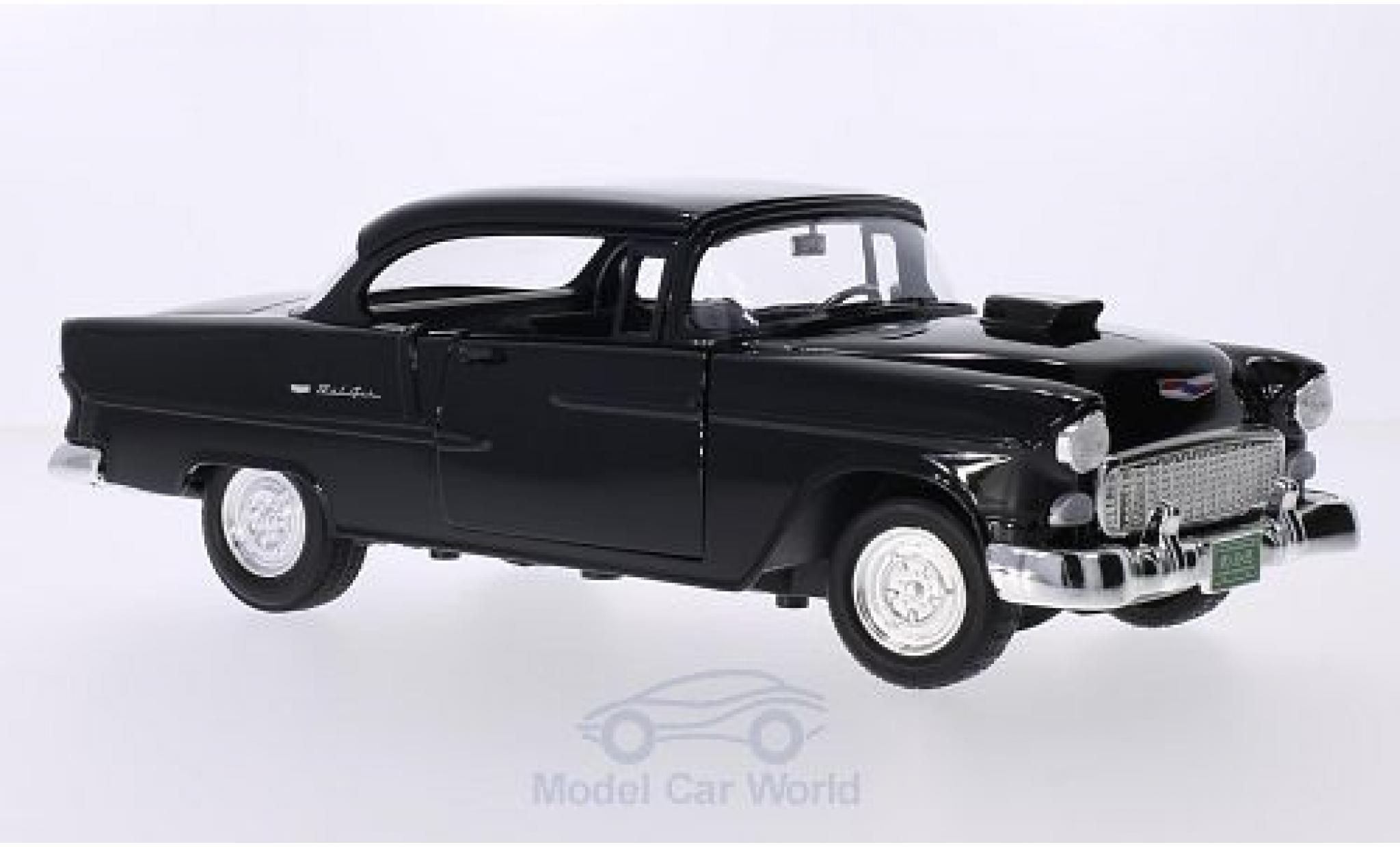 Chevrolet Bel Air 1/18 Motormax Tuning zwart 1955 modelauto