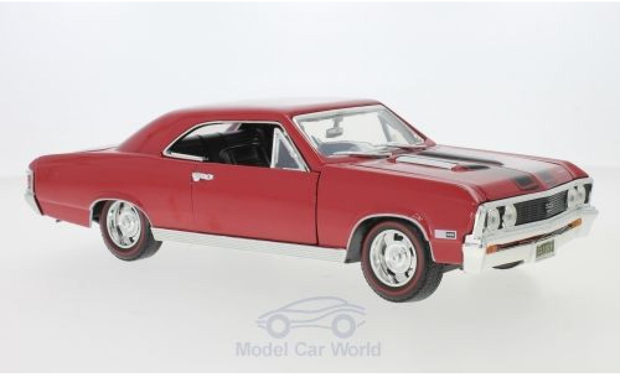 Chevrolet Chevelle 1/18 Motormax SS 396 rood/zwart 1967 modelauto