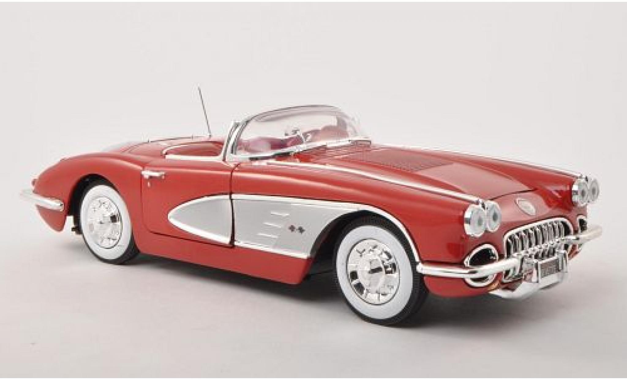 Chevrolet Corvette 1/18 Motormax rood 1958 sans Vitrine modelauto