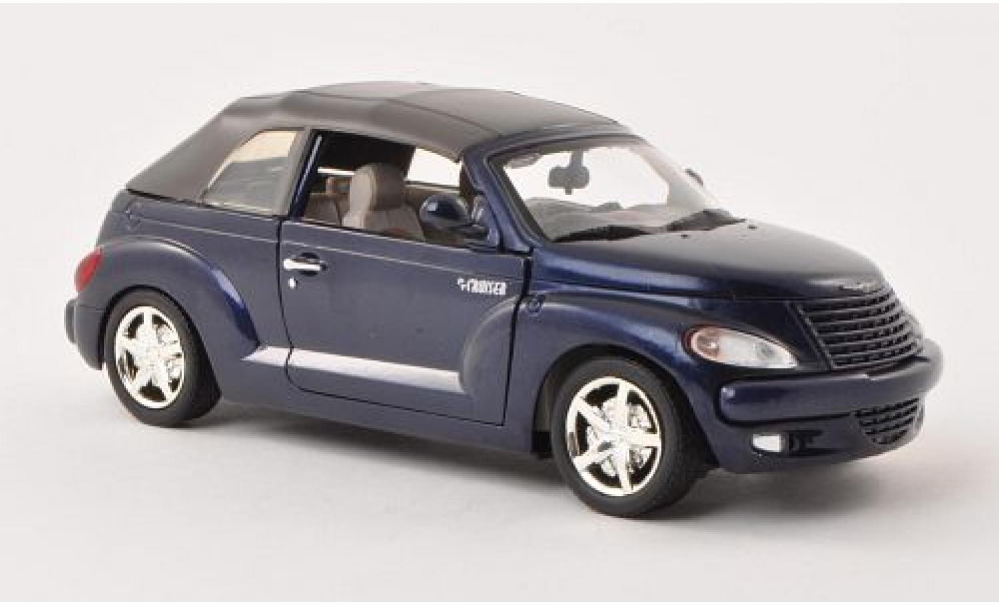 Chrysler PT Cruiser 1/24 Motormax Cabriolet metallic blauw sans Vitrine modelauto