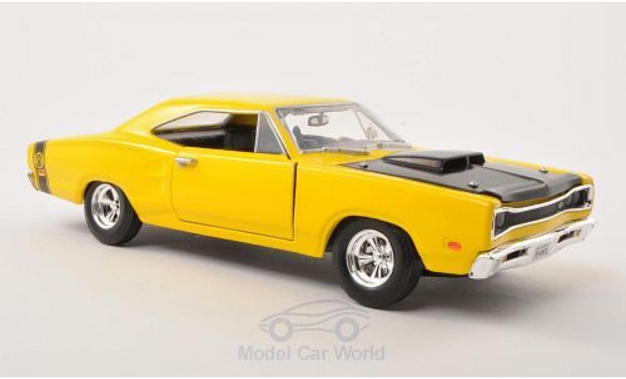 Dodge Coronet 1/24 Motormax Super Bee geel/zwart 1969 ohne Vitrine modelauto