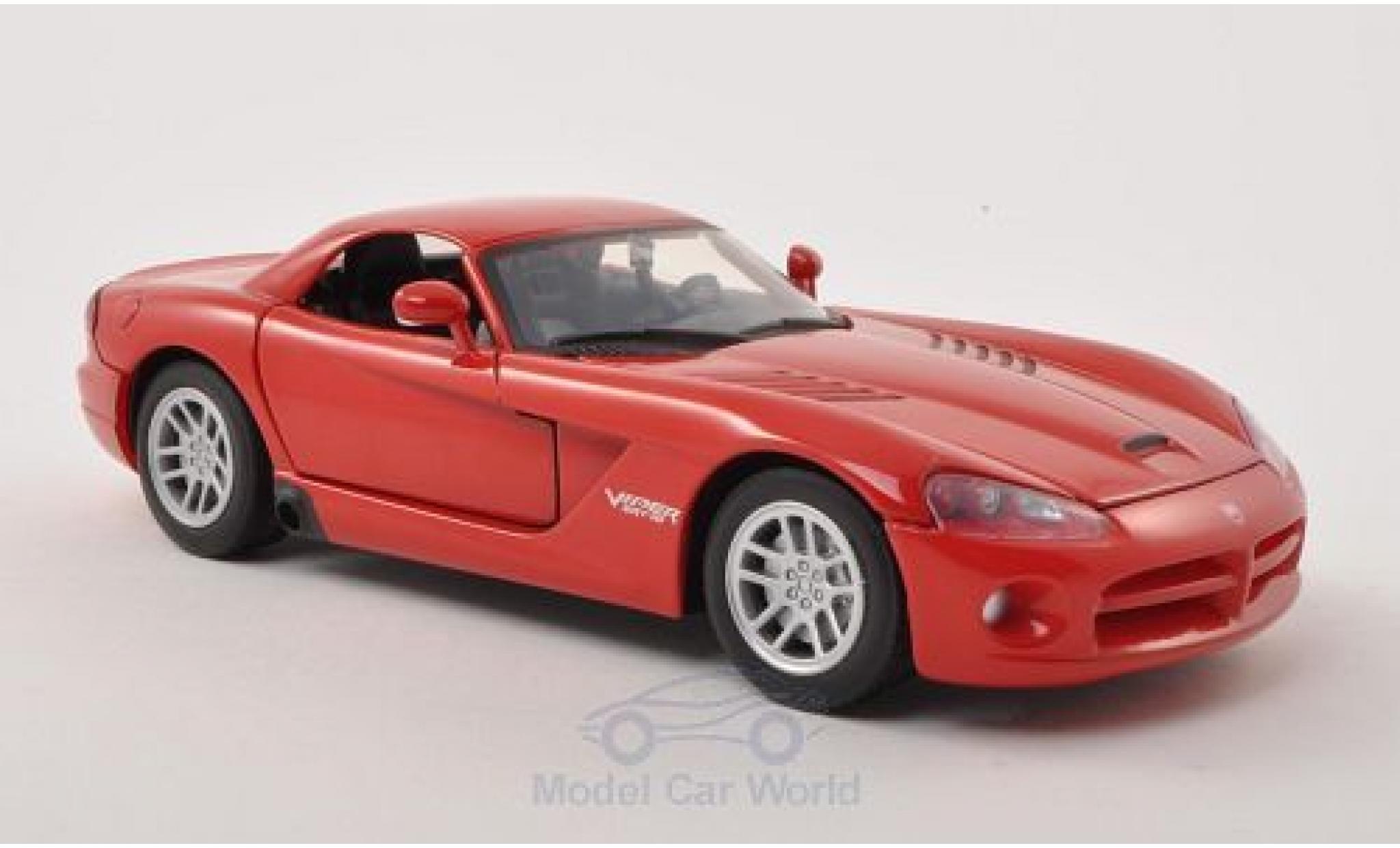 Dodge Viper 1/24 Motormax SRT-10 Hard Top rood 2003 ohne Vitrine modelauto