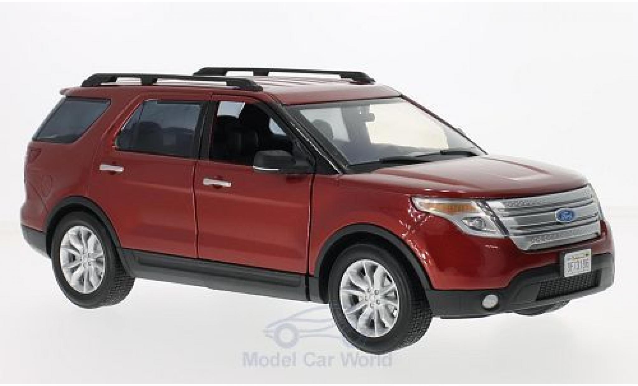 Ford Explorer 1/18 Motormax XLT rood 2015 modelauto