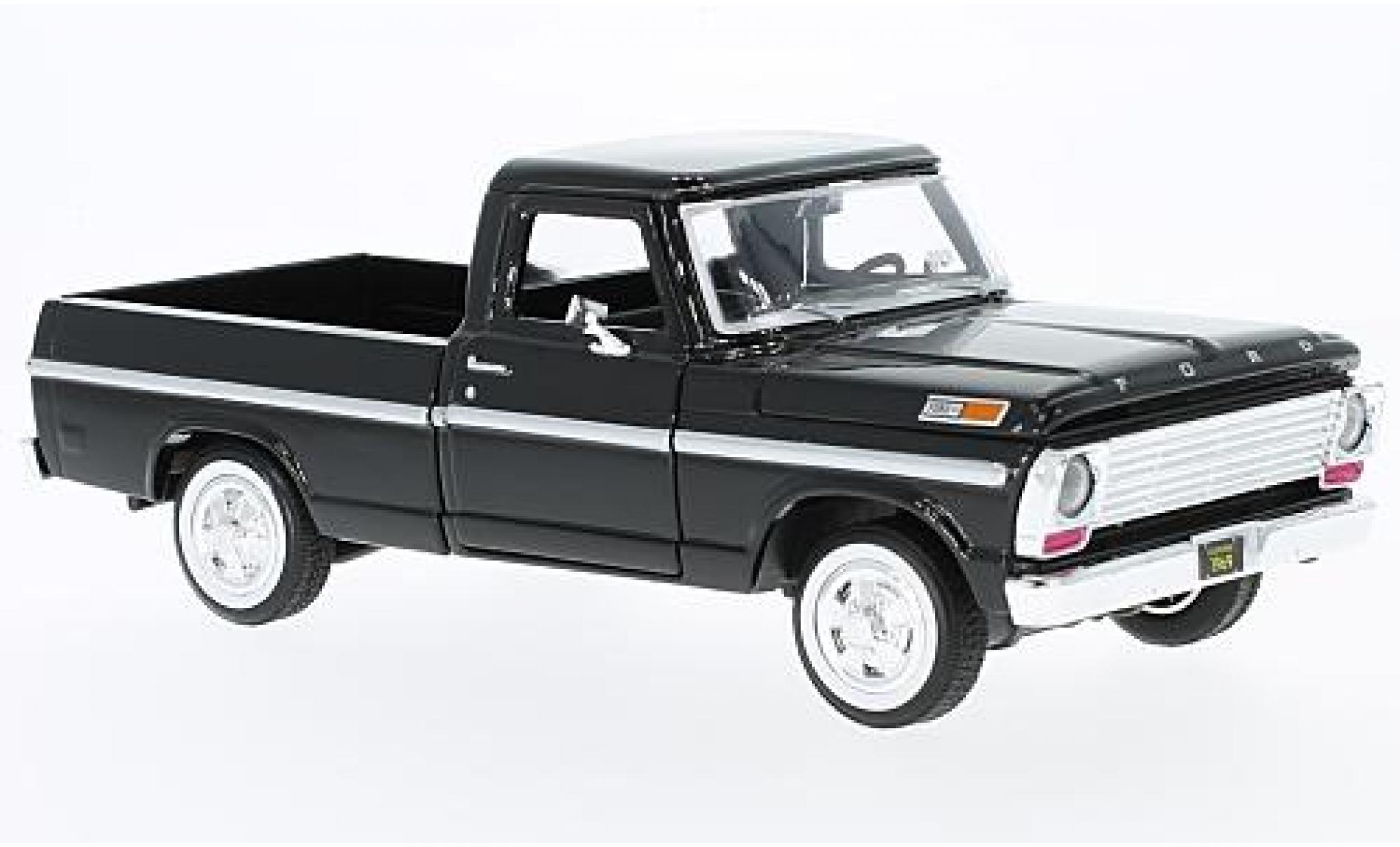 Ford F-1 1/24 Motormax 00 Pick Up zwart 1969 modelauto