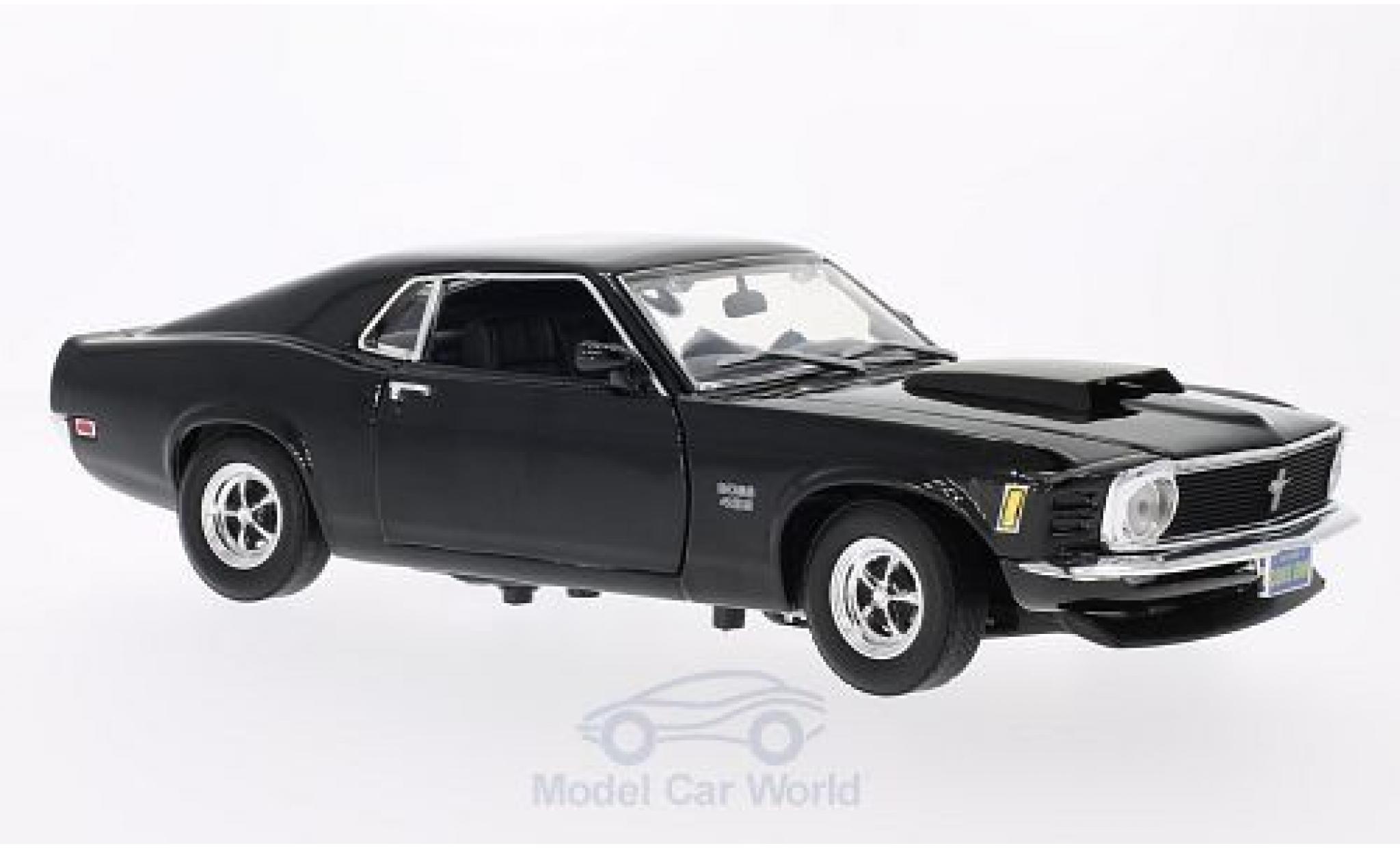 Ford Mustang 1/18 Motormax Boss 429 zwart 1970 ohne Vitrine modelauto