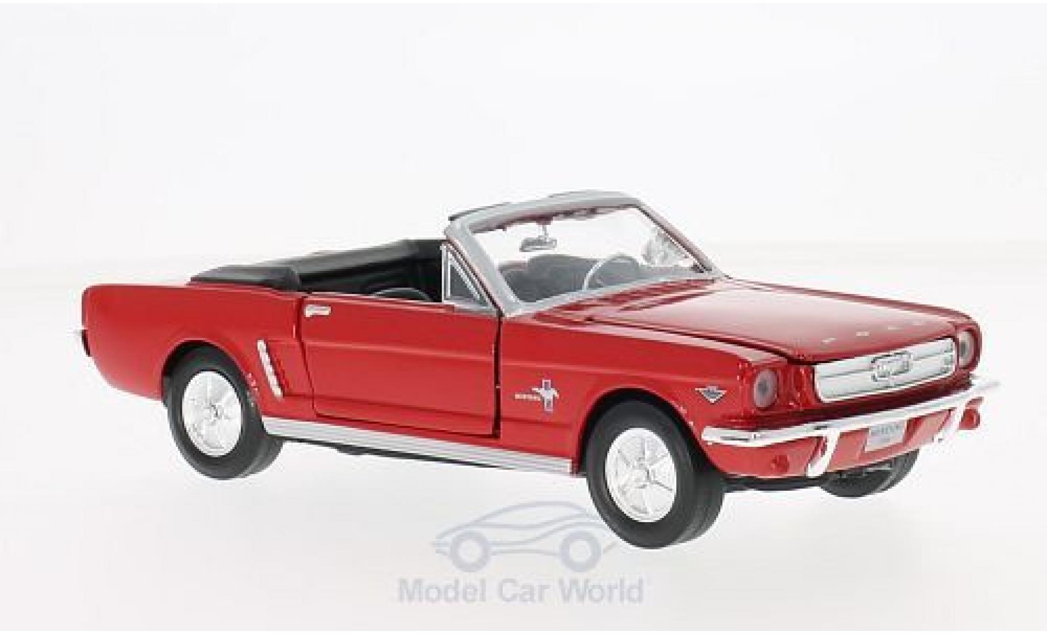 Ford Mustang 1/24 Motormax Cabriolet rood 1964 ohne Vitrine modelauto