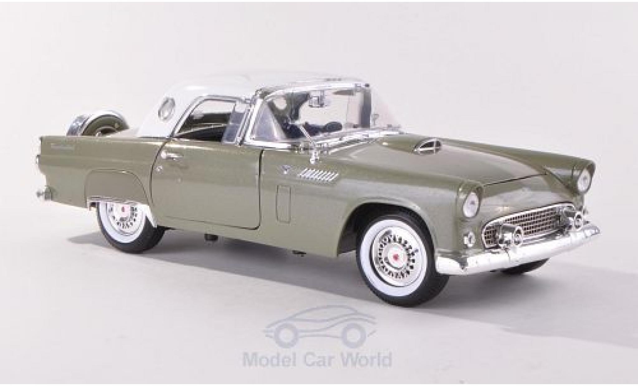 Ford Thunderbird 1956 1/18 Motormax Hardtop metallic groen/wit 1956 modelauto