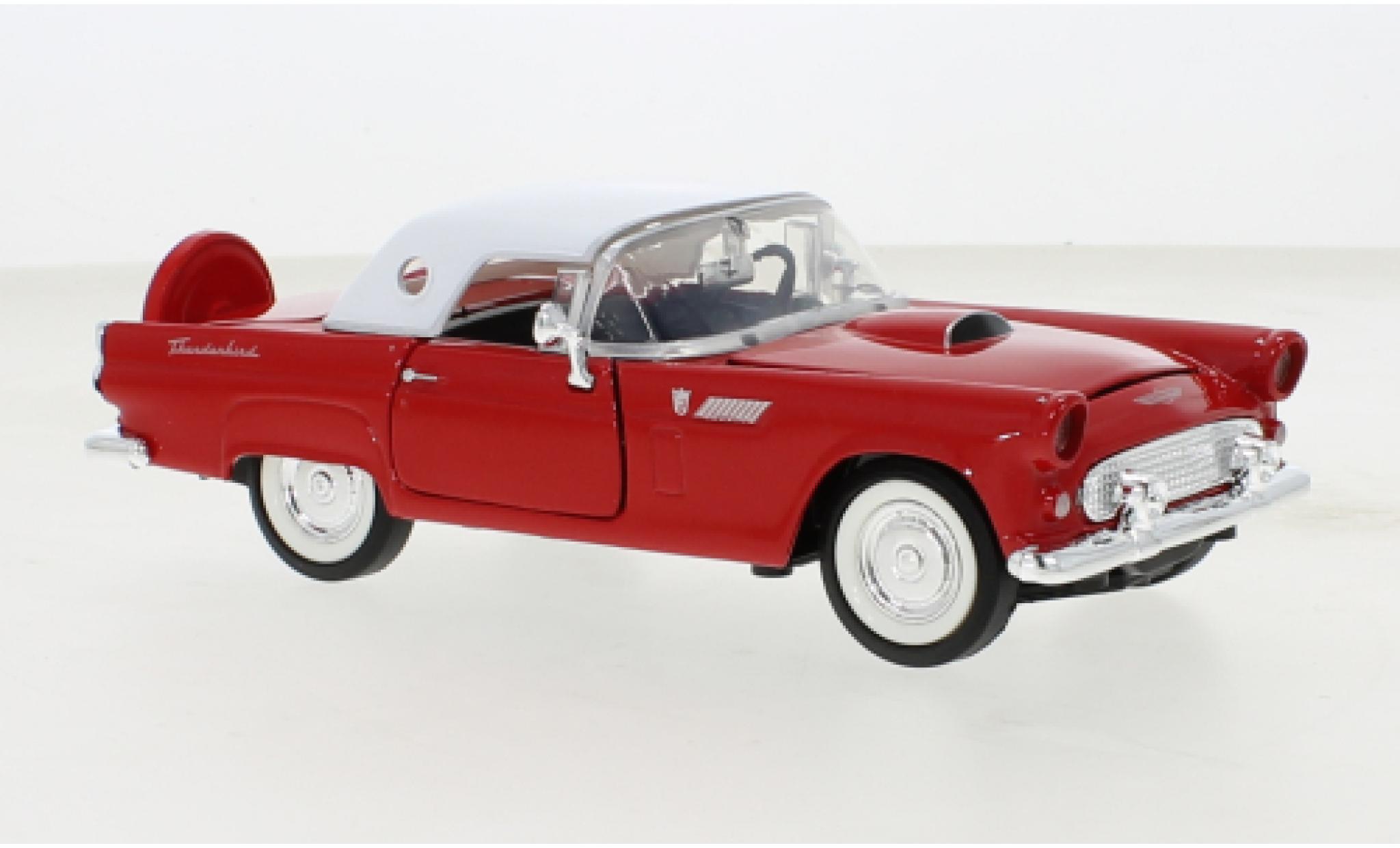 Ford Thunderbird 1/24 Motormax rood/wit 1956 1:24 modelauto