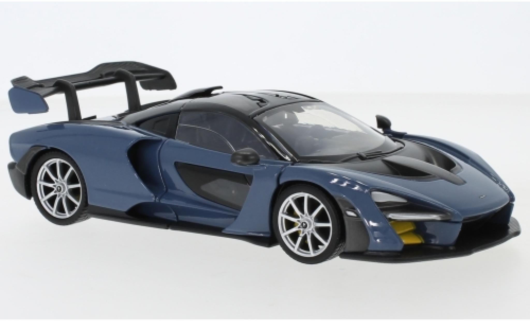 McLaren Senna 1/24 Motormax metallic blauw modelauto