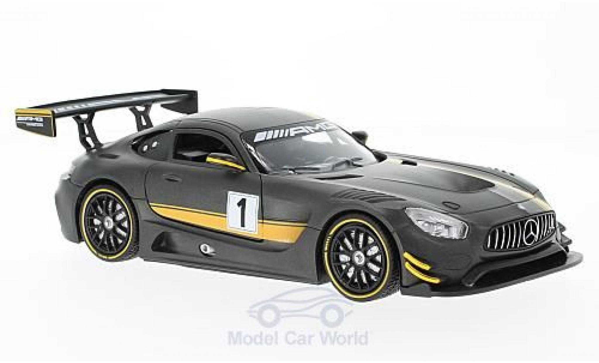 Mercedes AMG GT 1/24 Motormax 3 matt-grijs Presentation modelauto