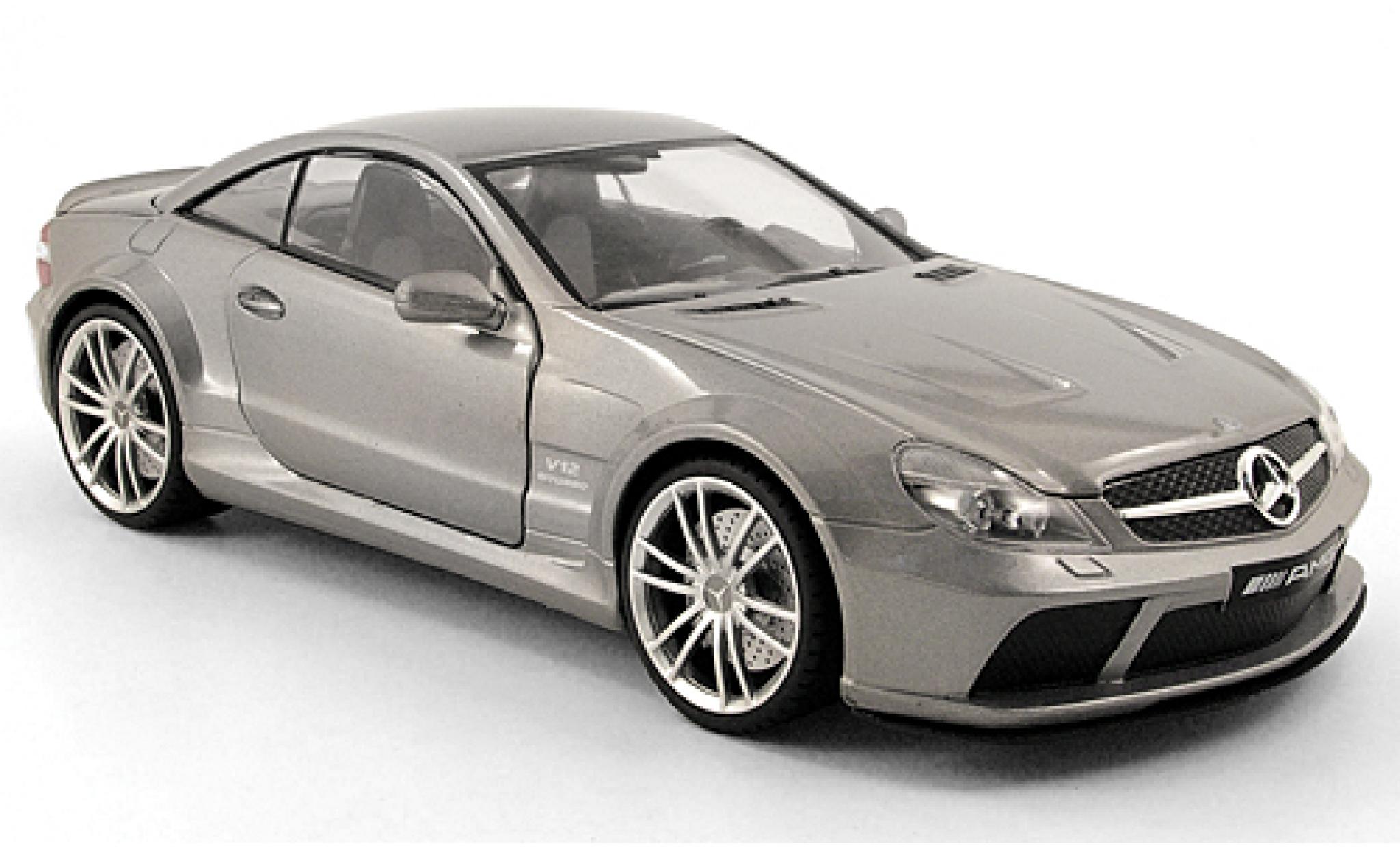 Mercedes Classe SL 1/18 Motormax SL65 AMG Black Series metallic grijs 2009 modelauto