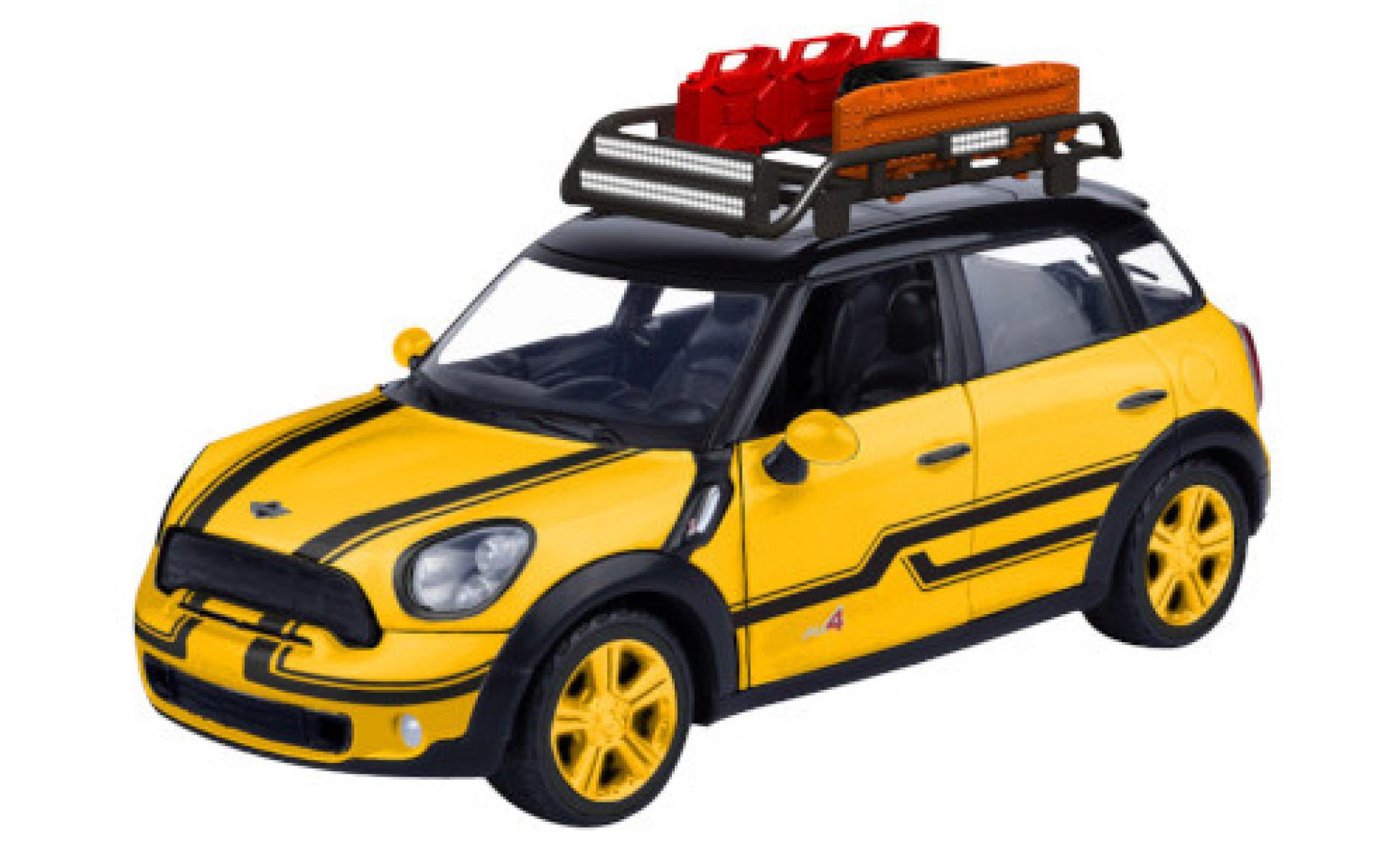 Mini Cooper 1/24 Motormax S All4 Countryman metallic geel/zwart avec Rack de toit modelauto