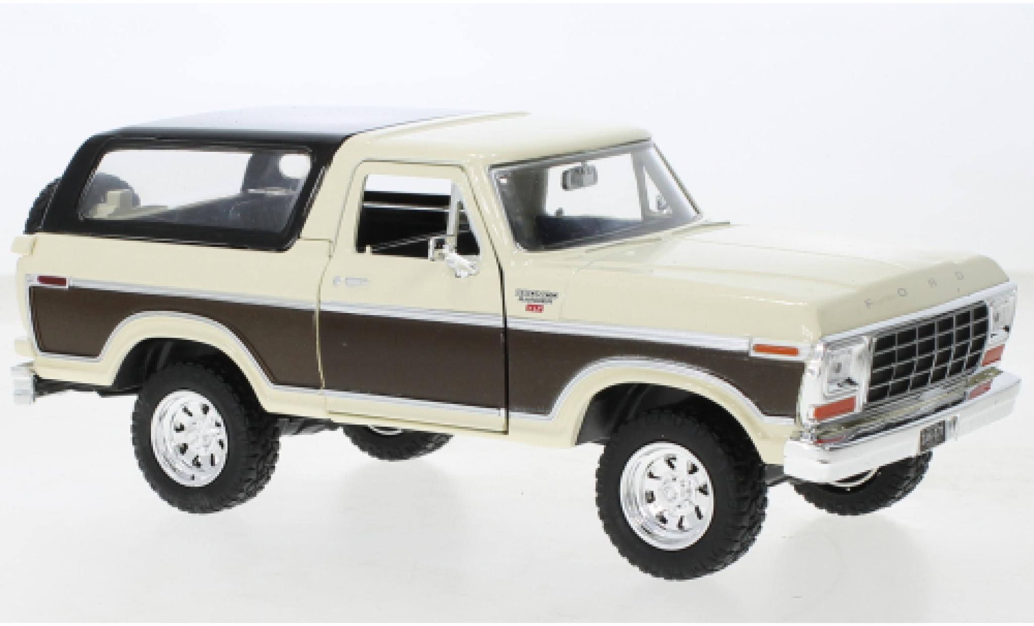 Ford Bronco 1/24 Motormax Ranger XLT beige/brun 1978 modelauto