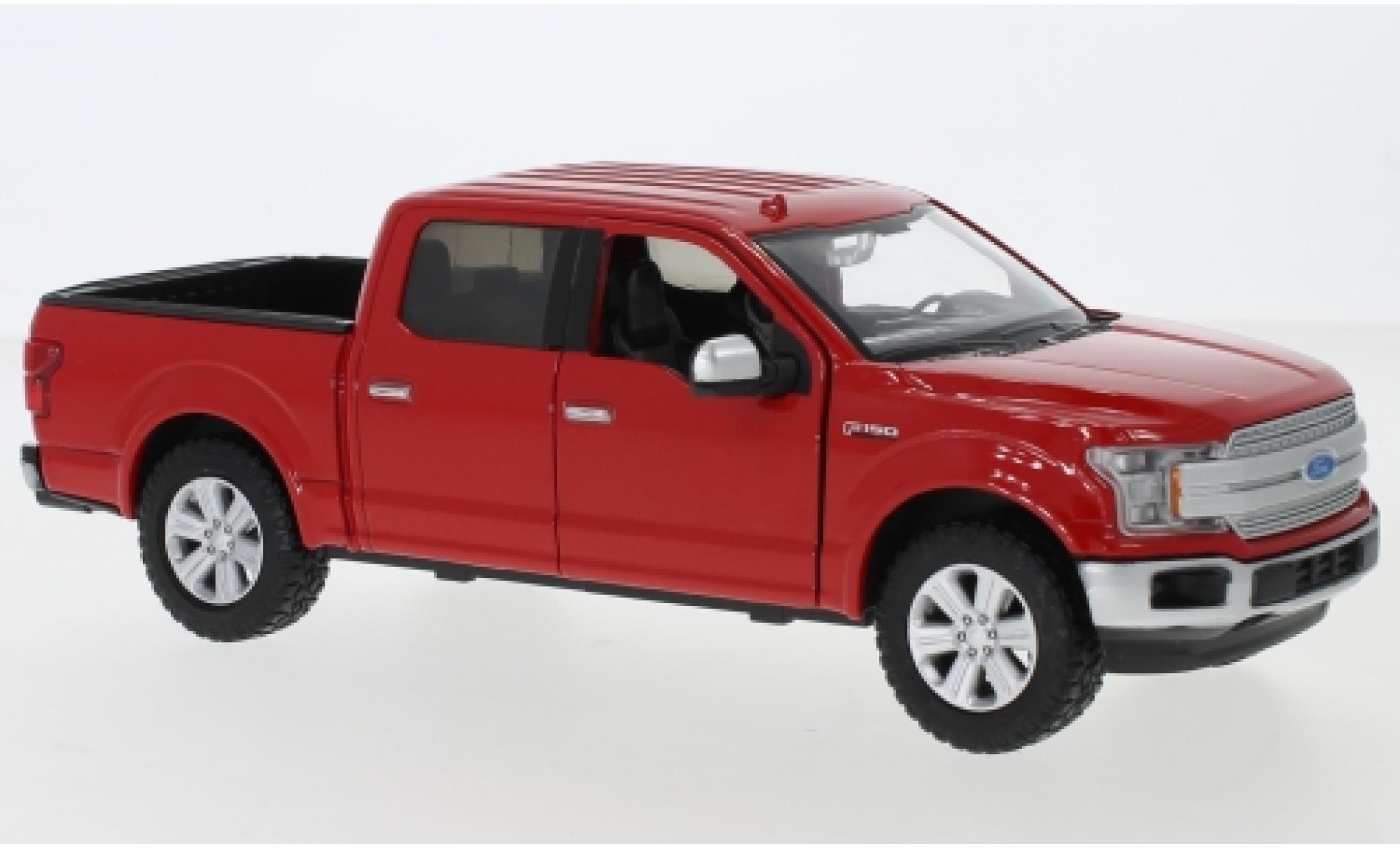Ford F-1 1/24 Motormax 50 Lariat Crew Cab rood 2019 modelauto