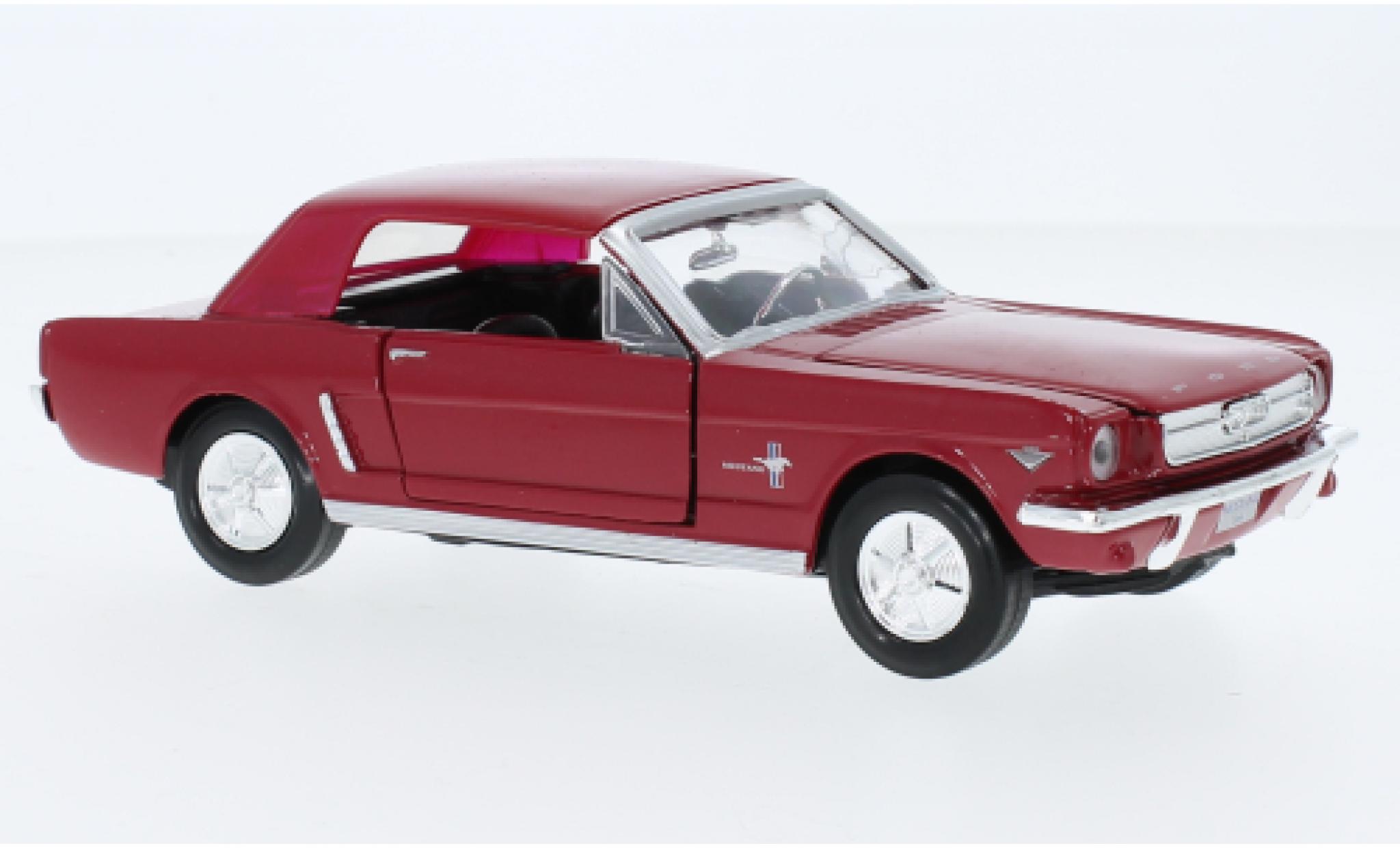 Ford Mustang 1/24 Motormax Hardtop rood 1964 modelauto