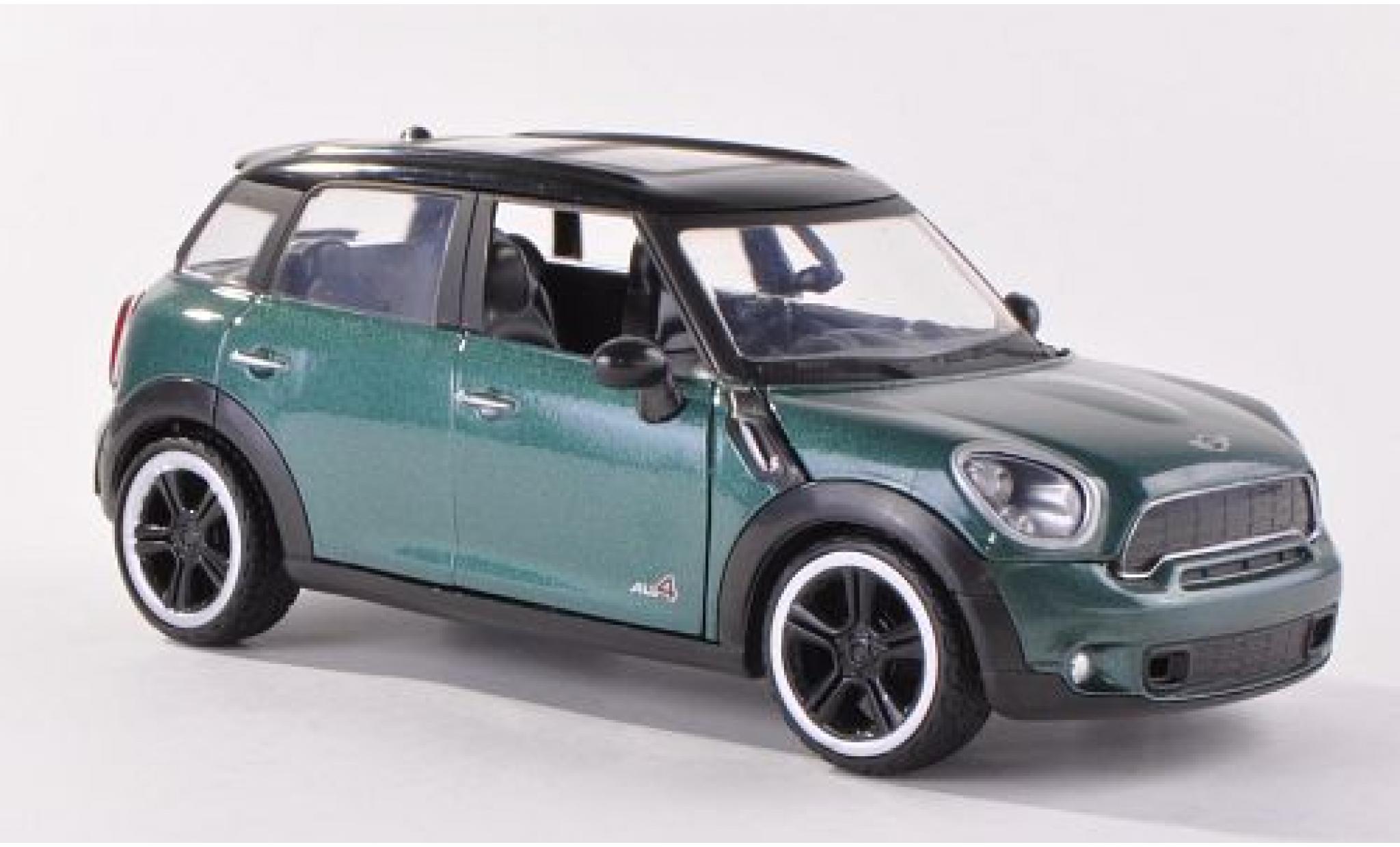 Mini Cooper 1/24 Motormax S Countryman metallic groen fonc&eacute;/zwart modelauto