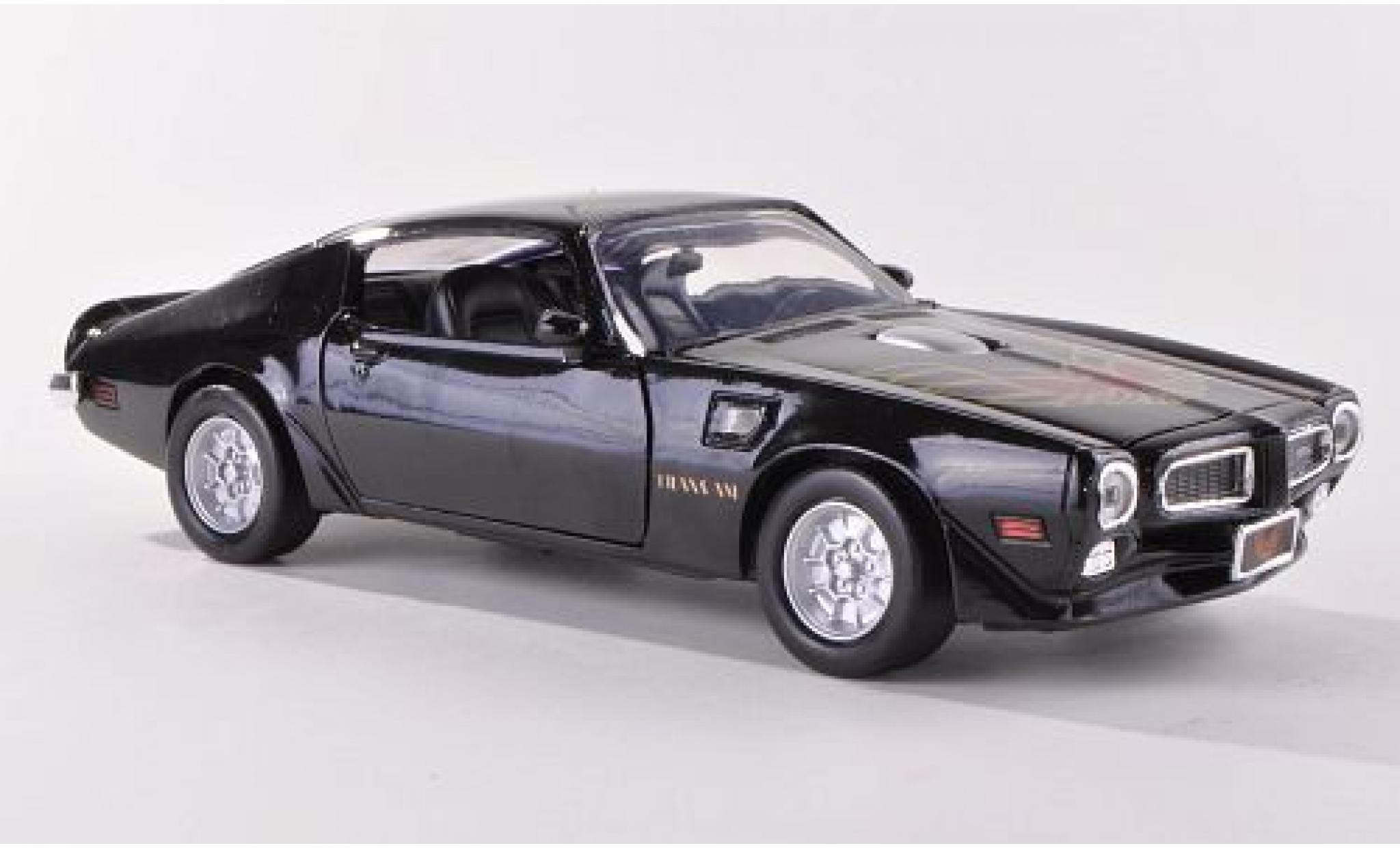 Pontiac Firebird 1/24 Motormax Trans Am zwart 1973 sans Vitrine modelauto