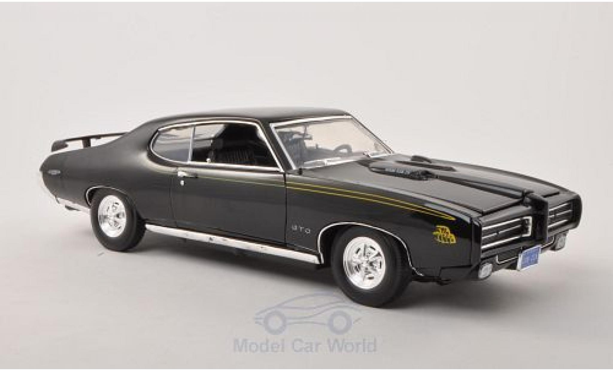 Pontiac GTO 1/18 Motormax Judge zwart 1969 ohne Vitrine modelauto