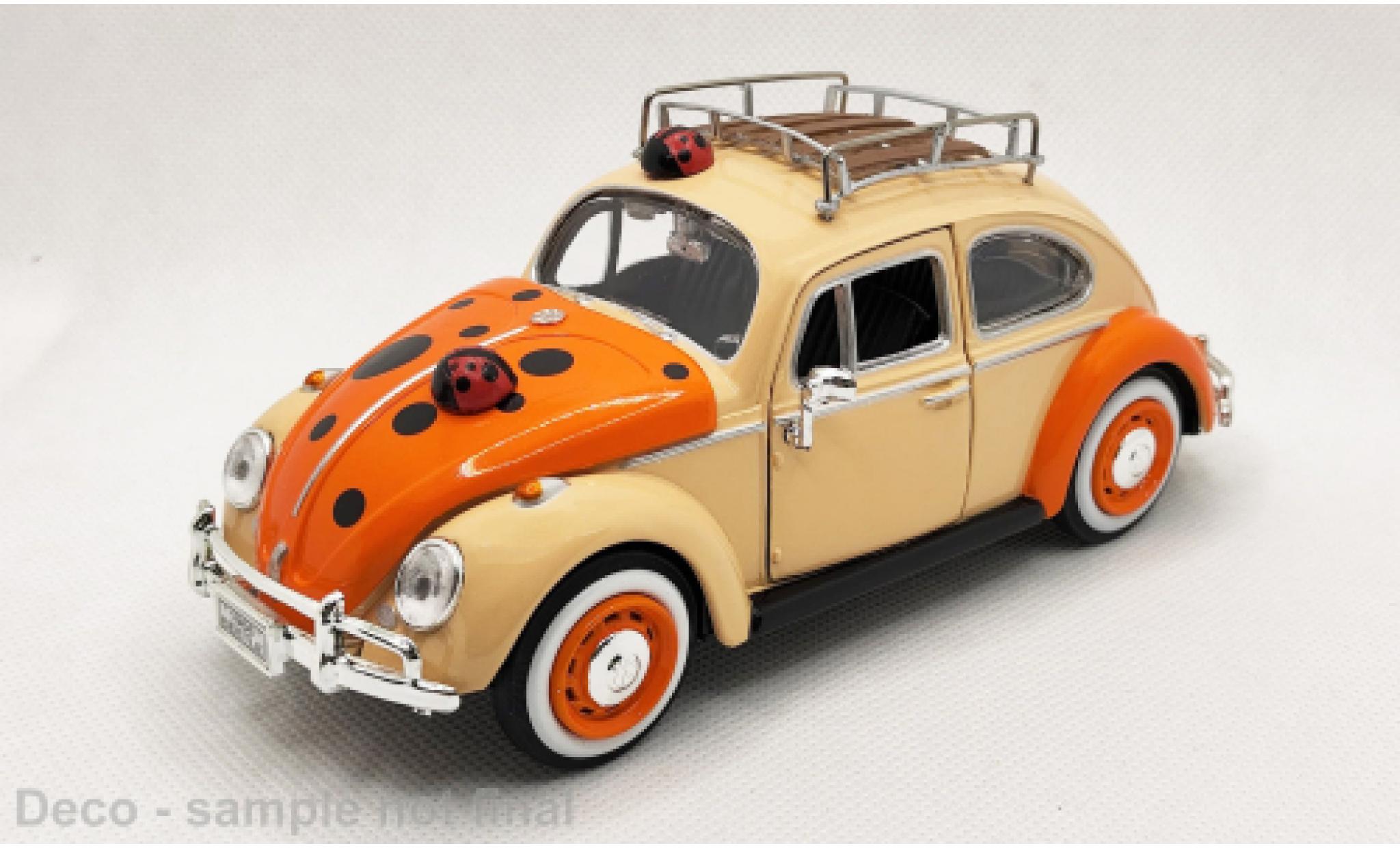 Volkswagen Beetle 1/24 Motormax oranje/oranje 1966 1:24 modelauto