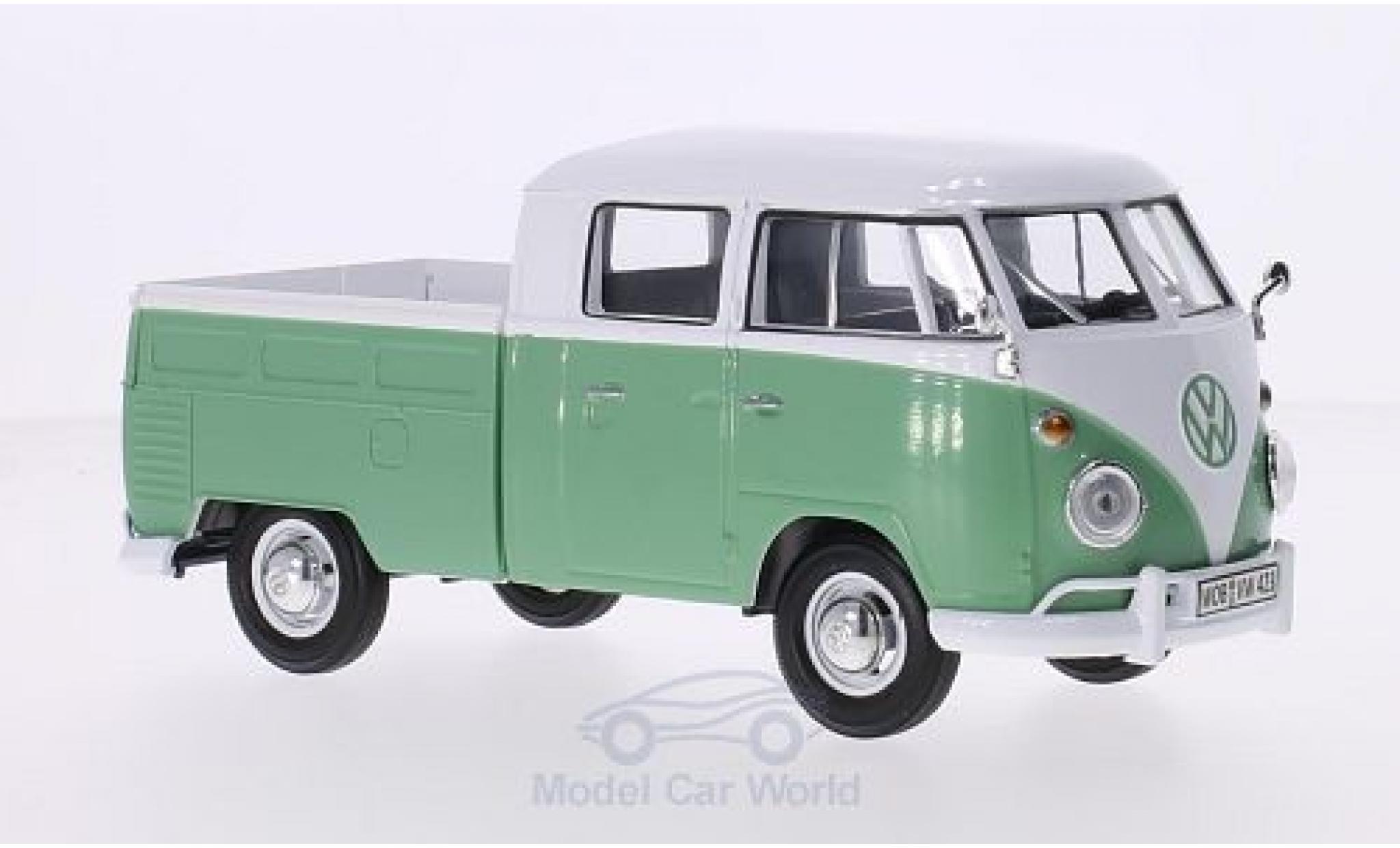 Volkswagen T1 1/24 Motormax DoKa wit/groen modelauto