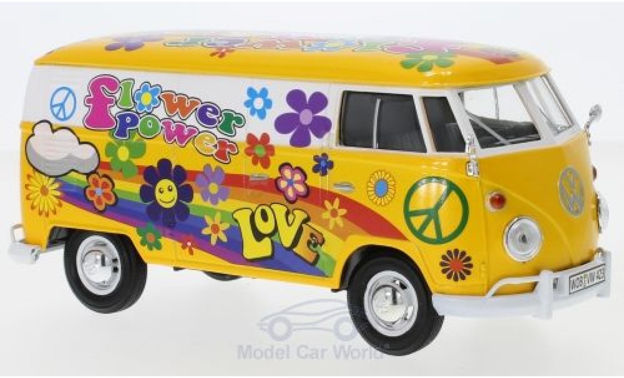Volkswagen T1 A 1/24 Motormax Kasten Flower Power modelauto