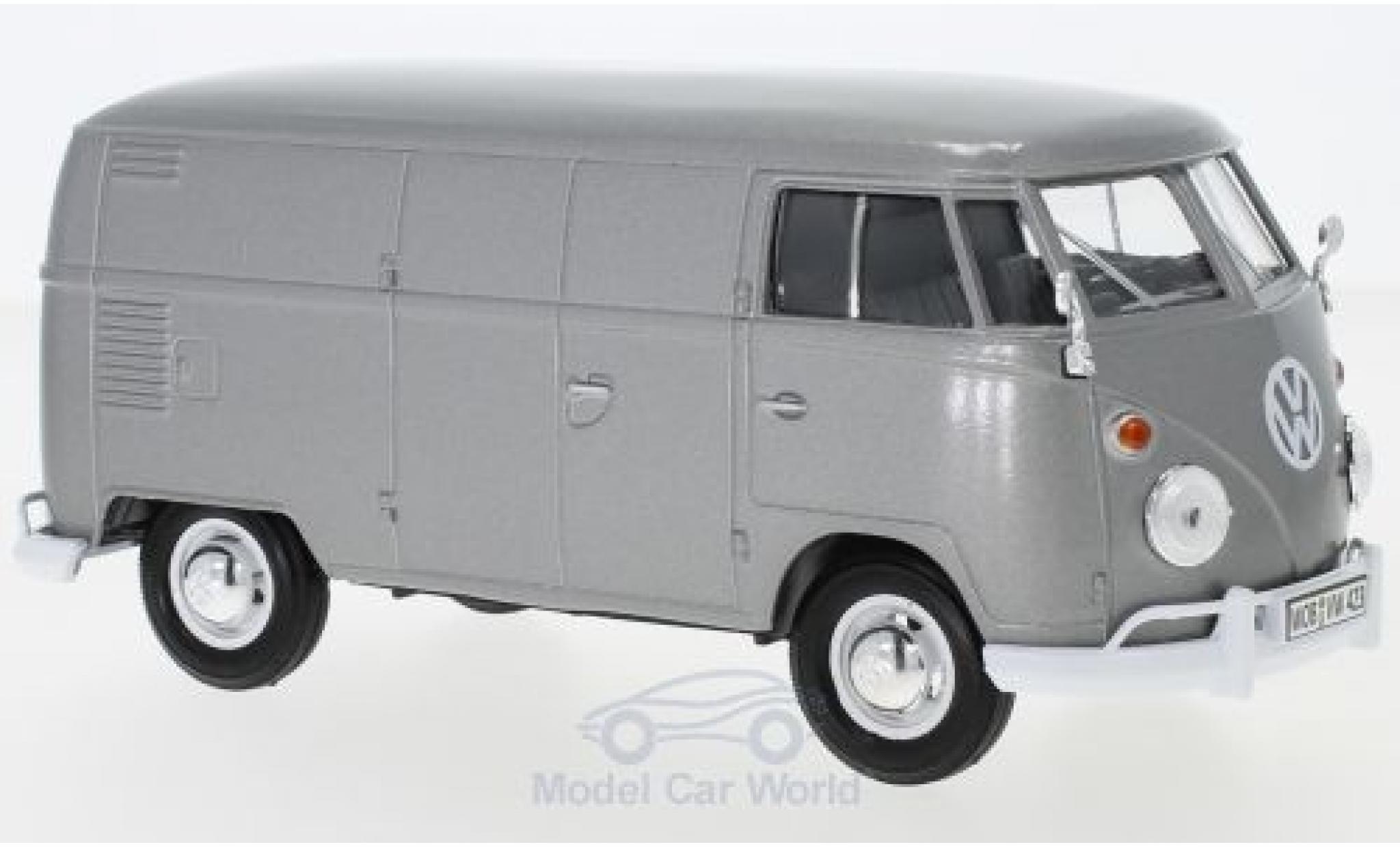 Volkswagen T1 1/24 Motormax Kasten metallic grijs modelauto