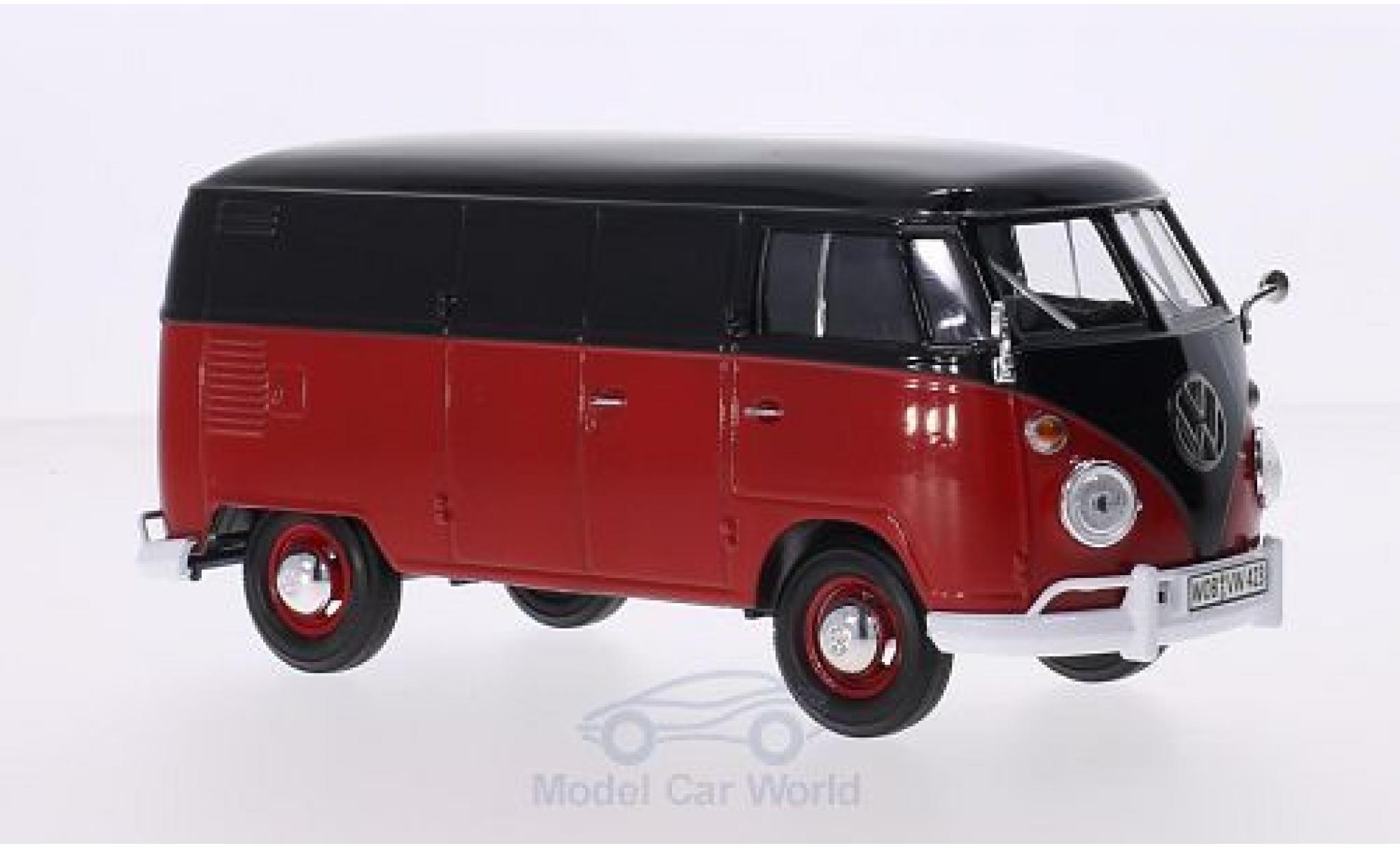 Volkswagen T1 A 1/24 Motormax Kasten zwart/rood modelauto