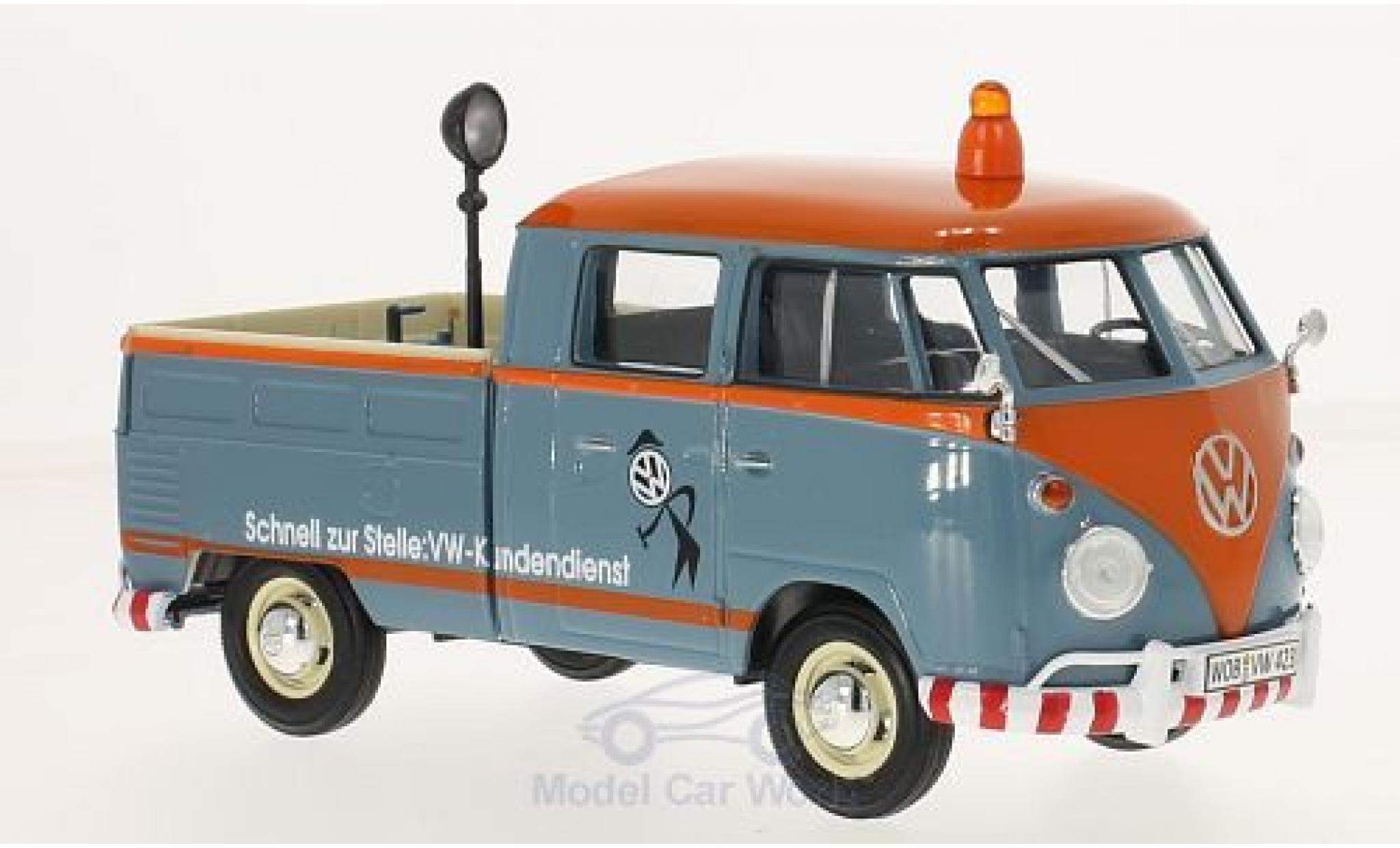 Volkswagen T1 A 1/24 Motormax Kundendienst Pick Up mit Ladegut modelauto