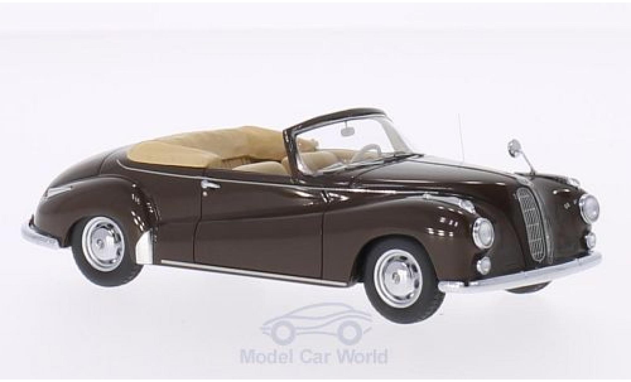 Bmw 502 1/43 Neo Cabriolet Autenrieth bruin 1956 modelauto