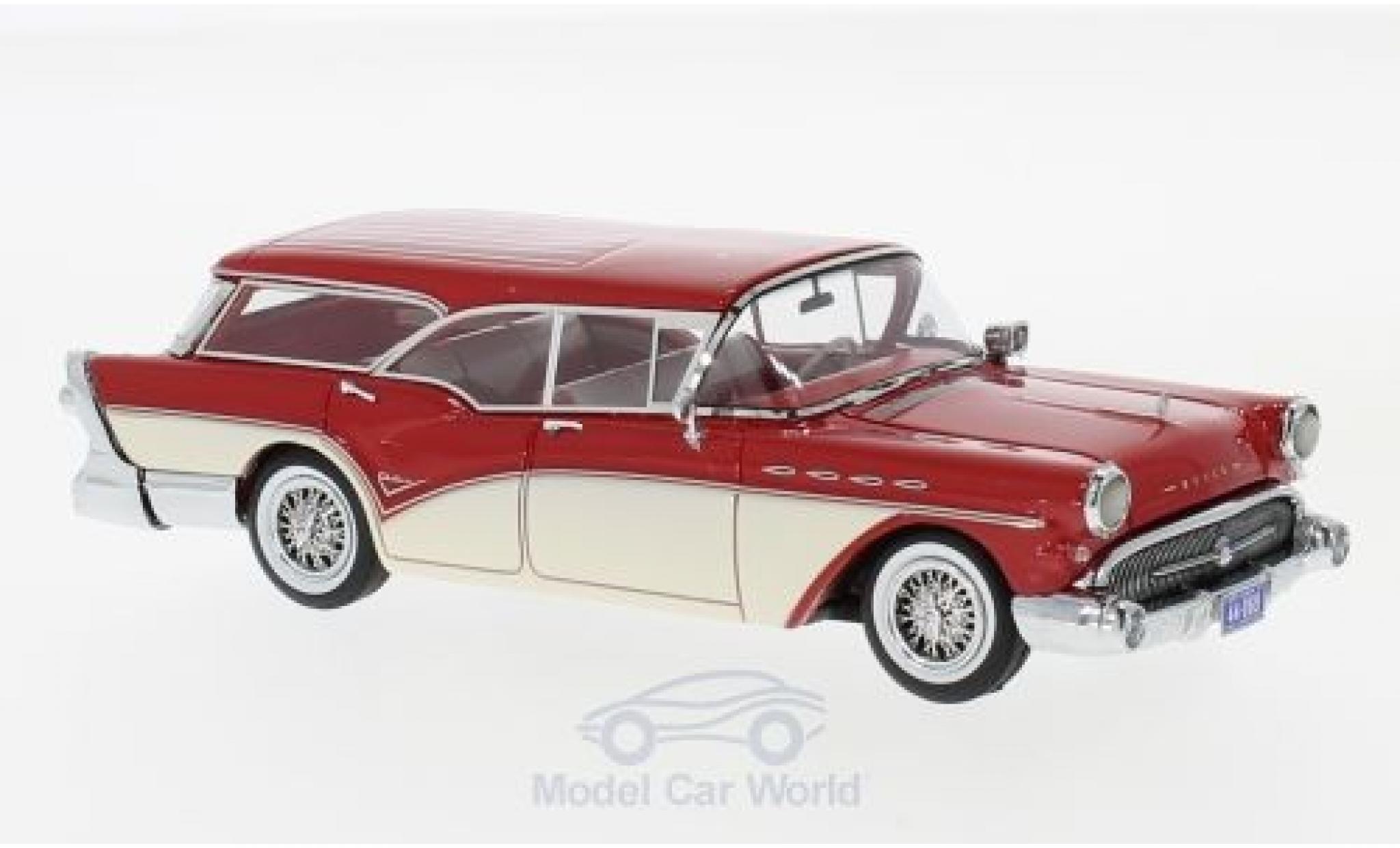 Buick Century 1/43 Neo Caballero Estate Wagon rood/beige 1957 modelauto
