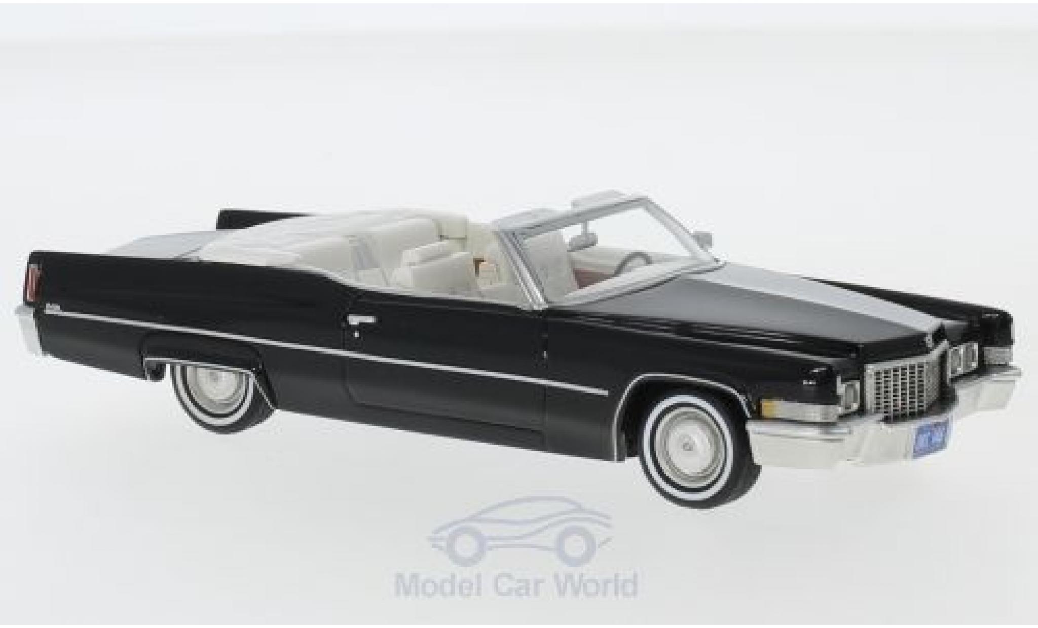 Cadillac Deville 1/43 Neo DeVille Cabriolet zwart 1970 modelauto