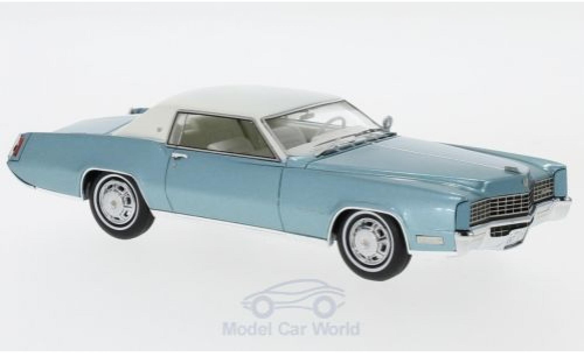 Cadillac Eldorado 1/43 Neo Coupe metallic t&uuml;rkis/wit 1967 modelauto