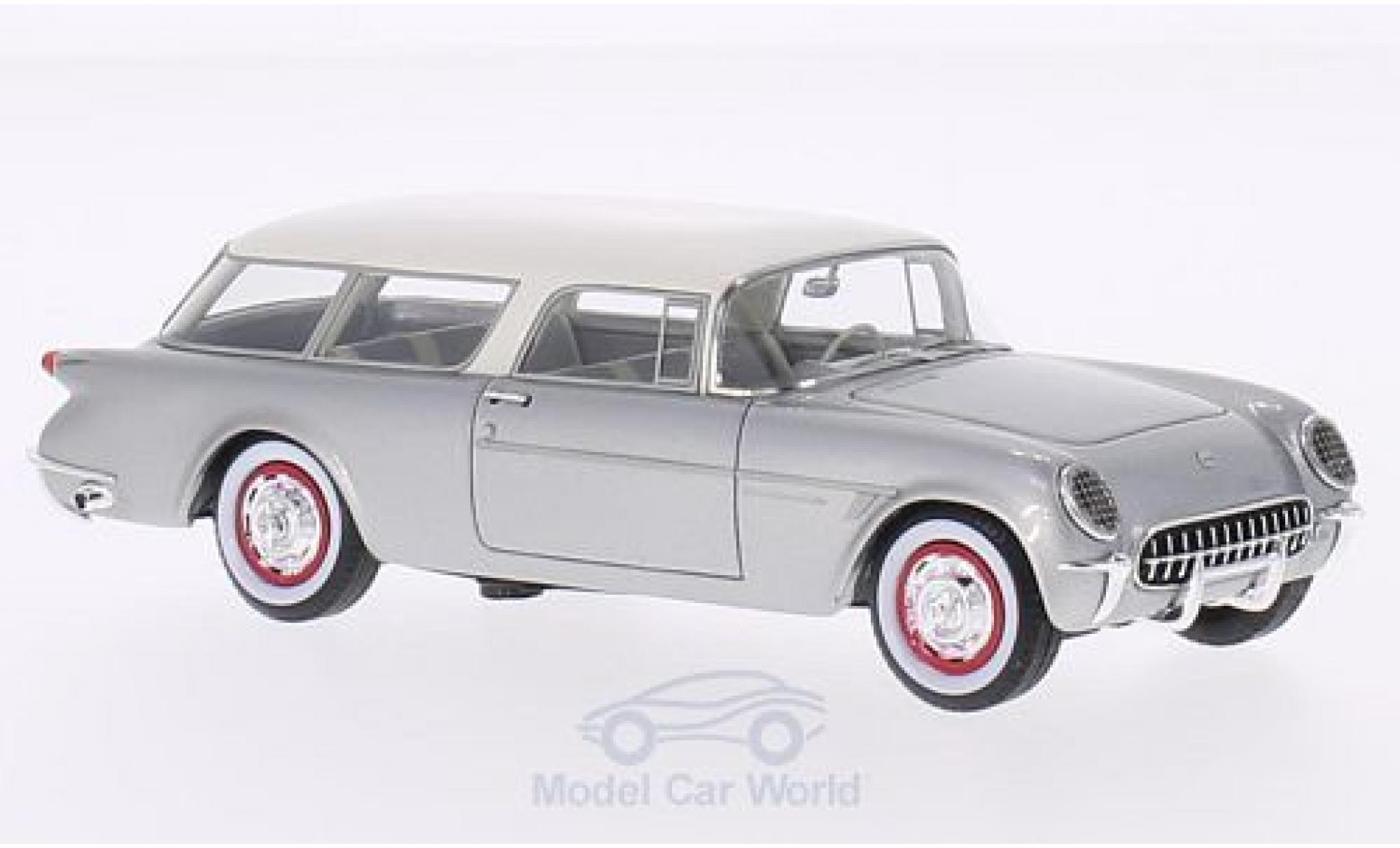 Chevrolet Corvette 1/43 Neo Nomad grijs/wit 1954 modelauto