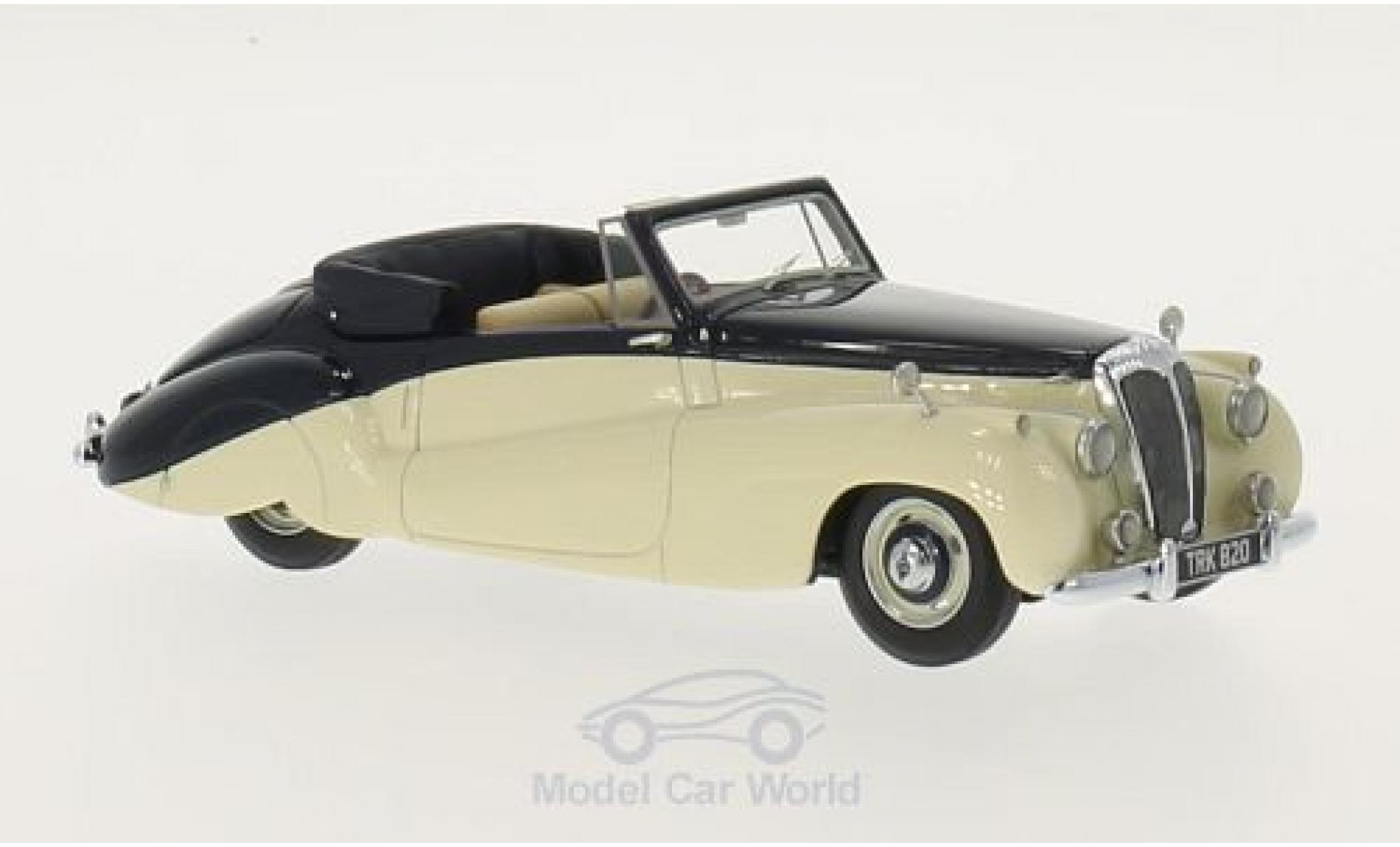 Daimler DB18 1/43 Neo Special Sports DHC by Barker beige/blauw RHD 1952 modelauto