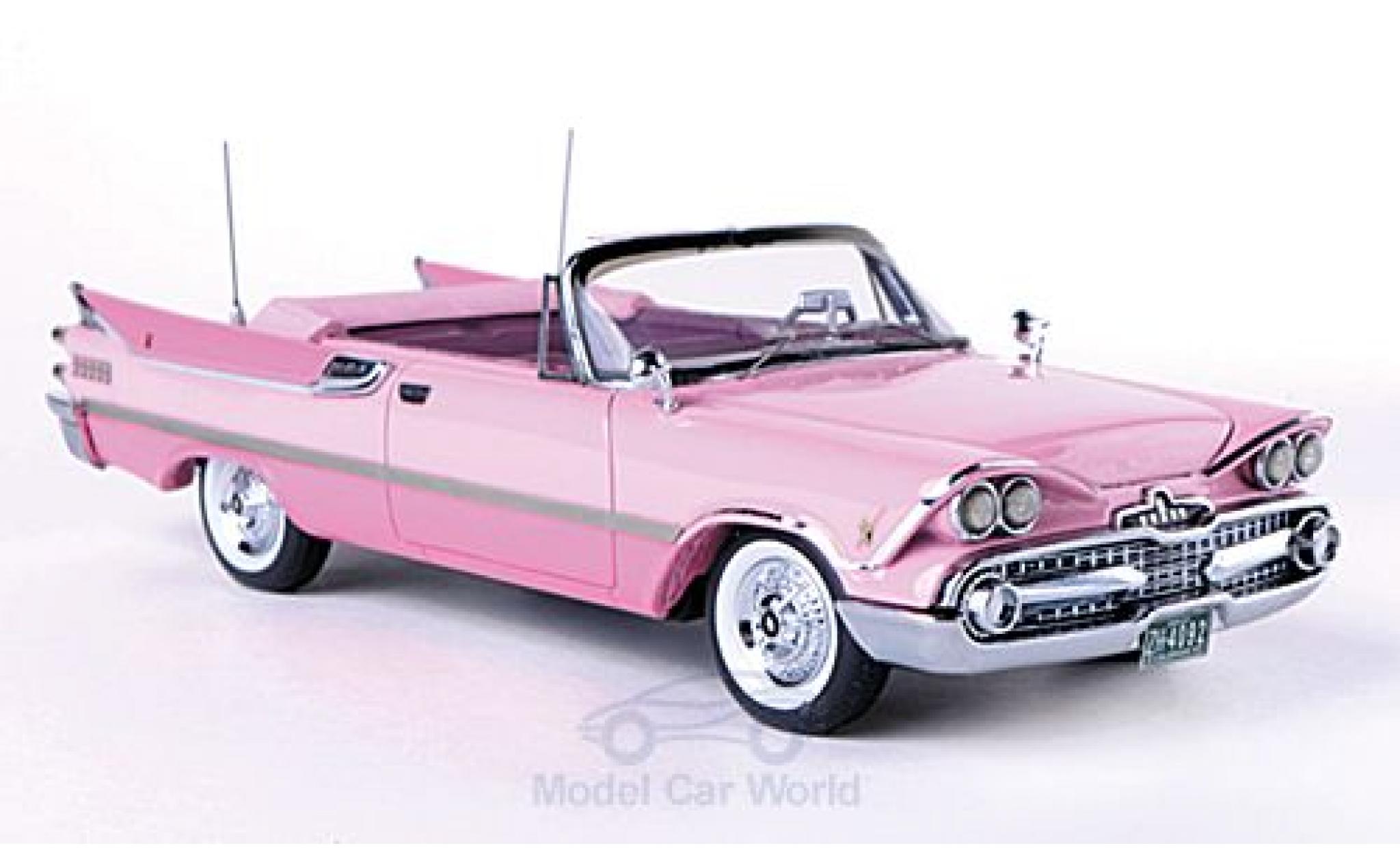 Dodge Custom Royal Lancer 1/43 Neo Cabriolet roze/roze 1959 modelauto