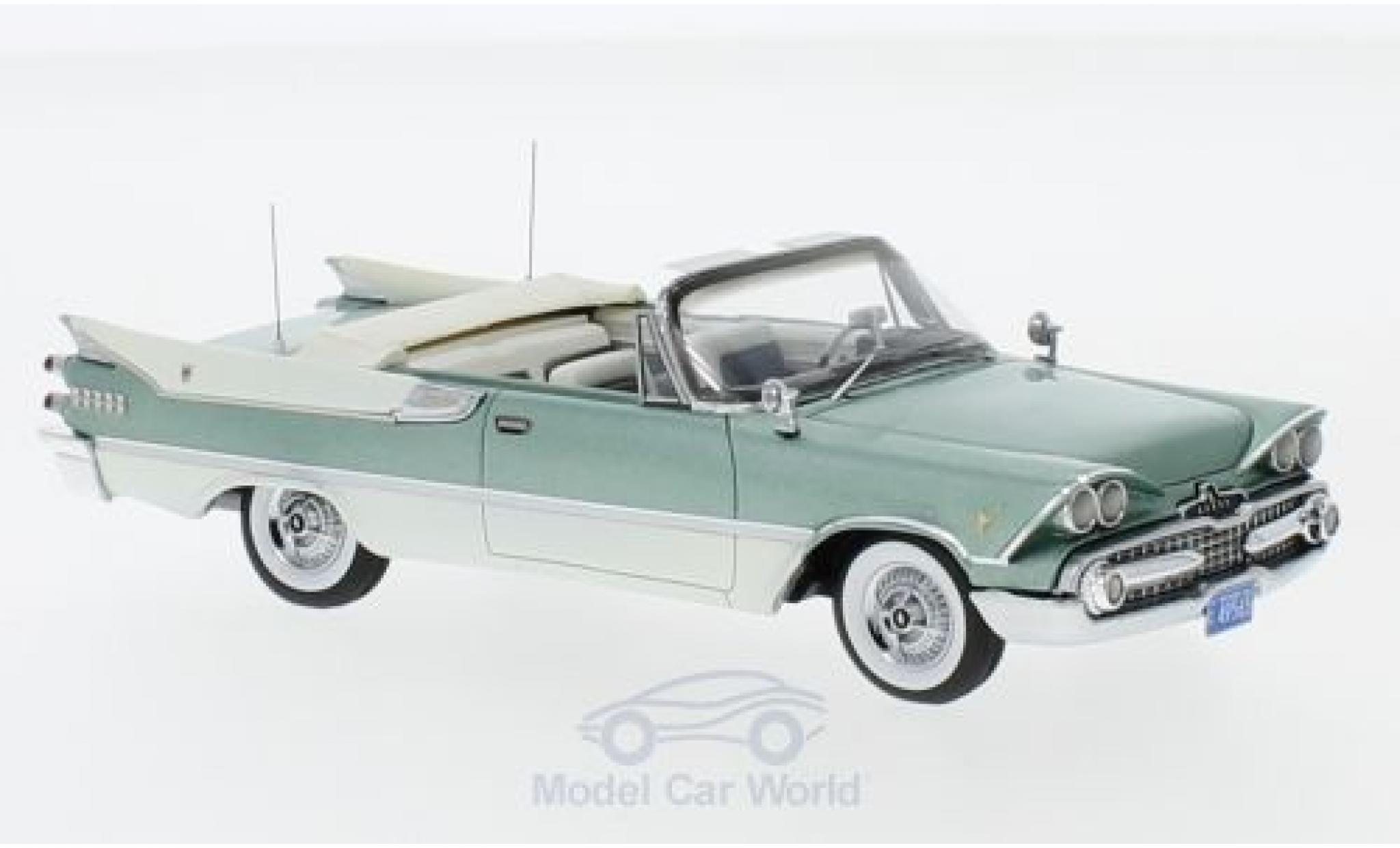 Dodge Custom Royal Lancer 1/43 Neo Cabriolet metallic groen/wit 1959 modelauto