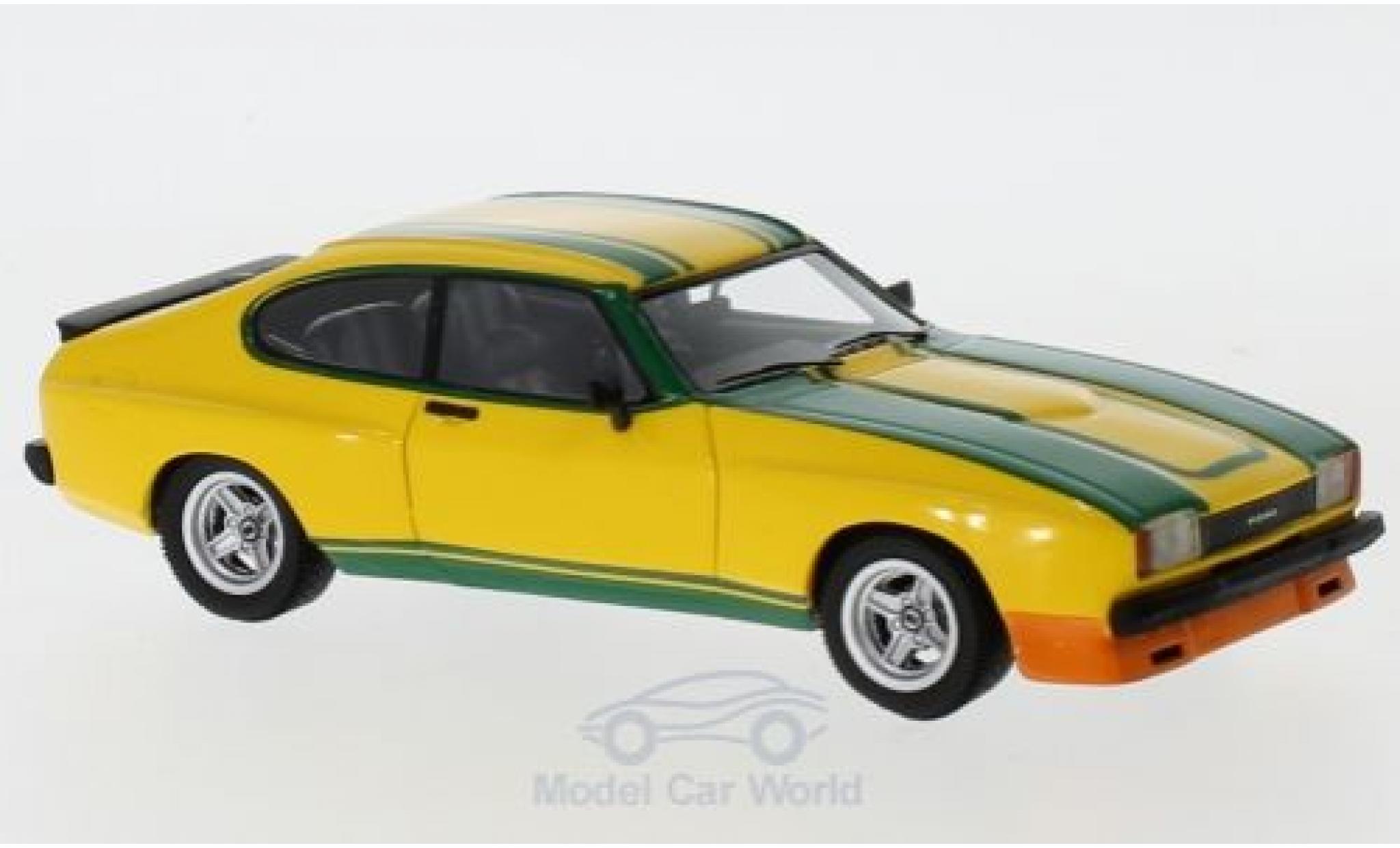 Ford Capri 1/43 Neo MKII 3.0S X-Pack geel/groen 1976 modelauto
