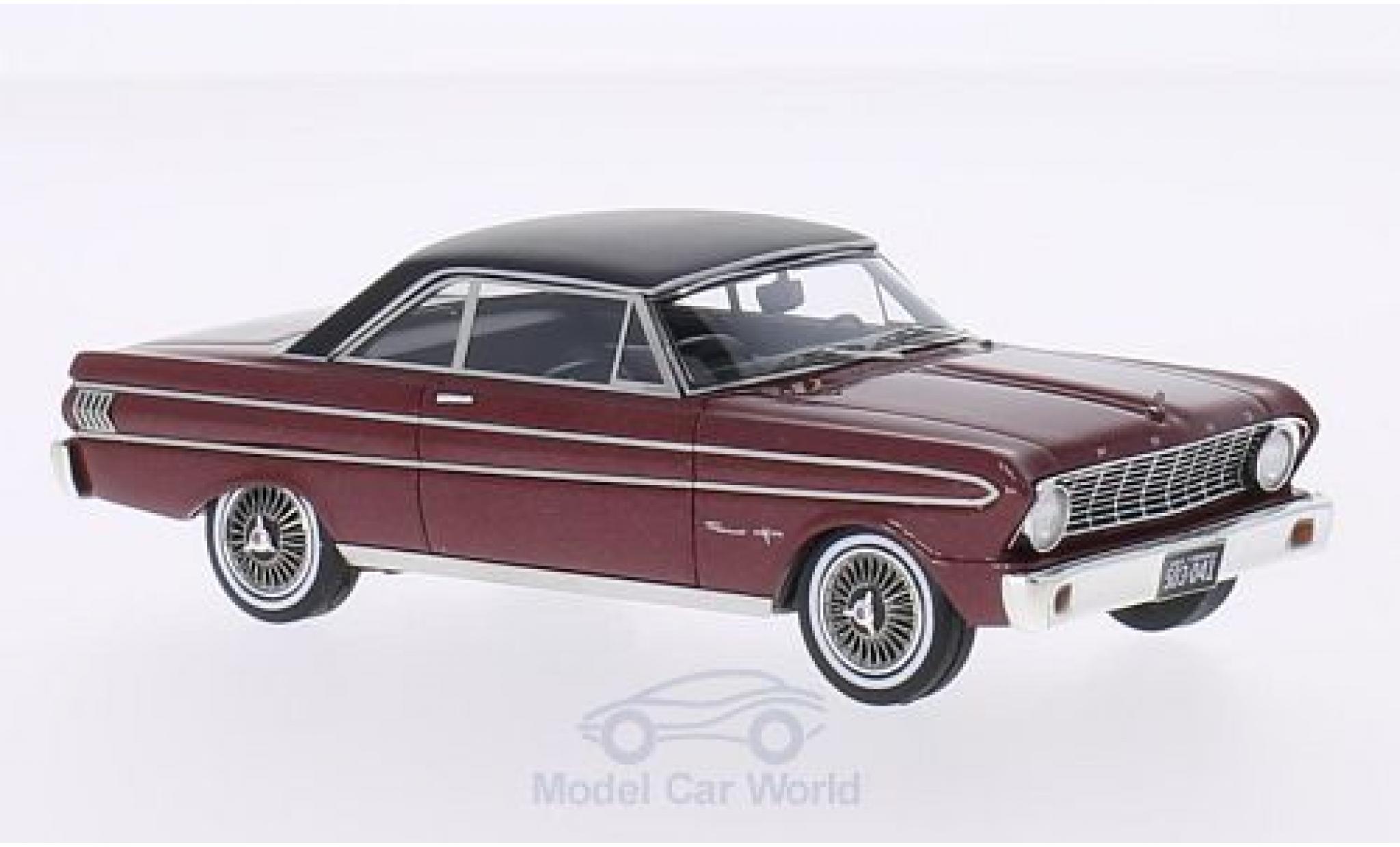 Ford Falcon 1/43 Neo Sprint metallic rood/matt-zwart 1964 modelauto