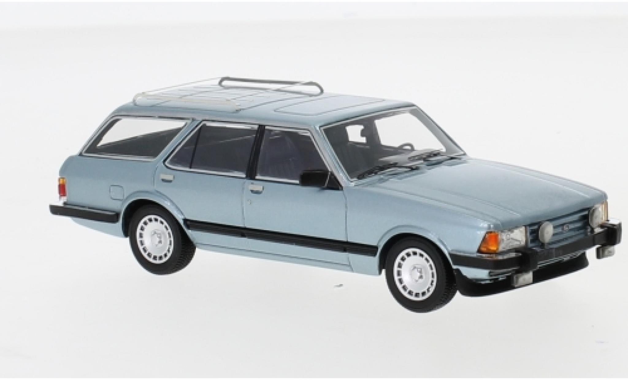 Ford Granada 1/43 Neo MK II Turnier Ghia metallic blauw 1984 modelauto