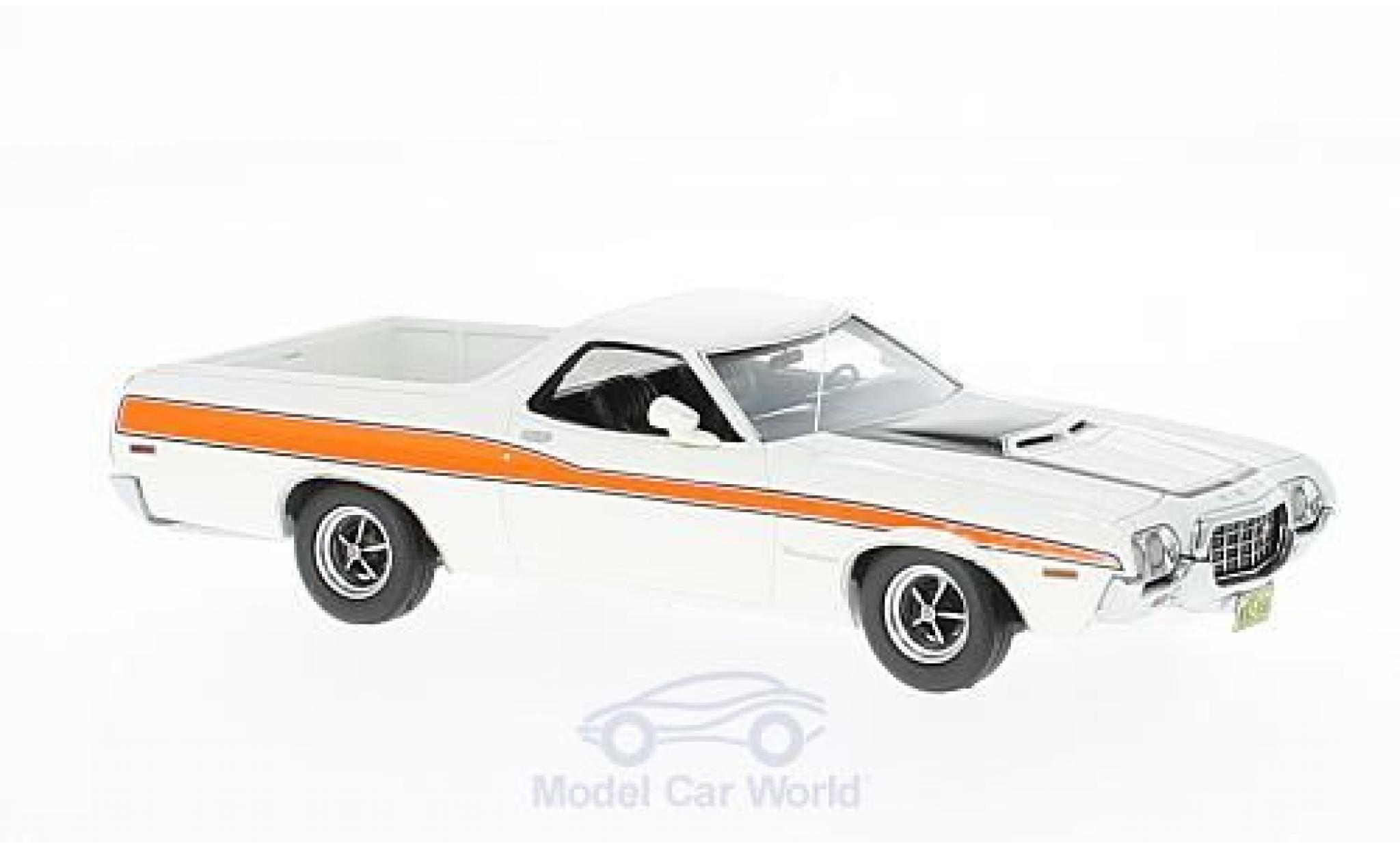 Ford Ranchero 1/43 Neo GT wit/oranje 1972 modelauto
