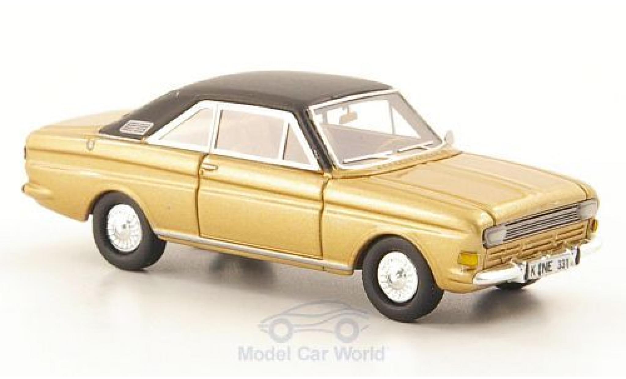 Ford Taunus 1968 1/87 Neo P6 15M Coupe gold/matt-zwart UN 1968 modelauto